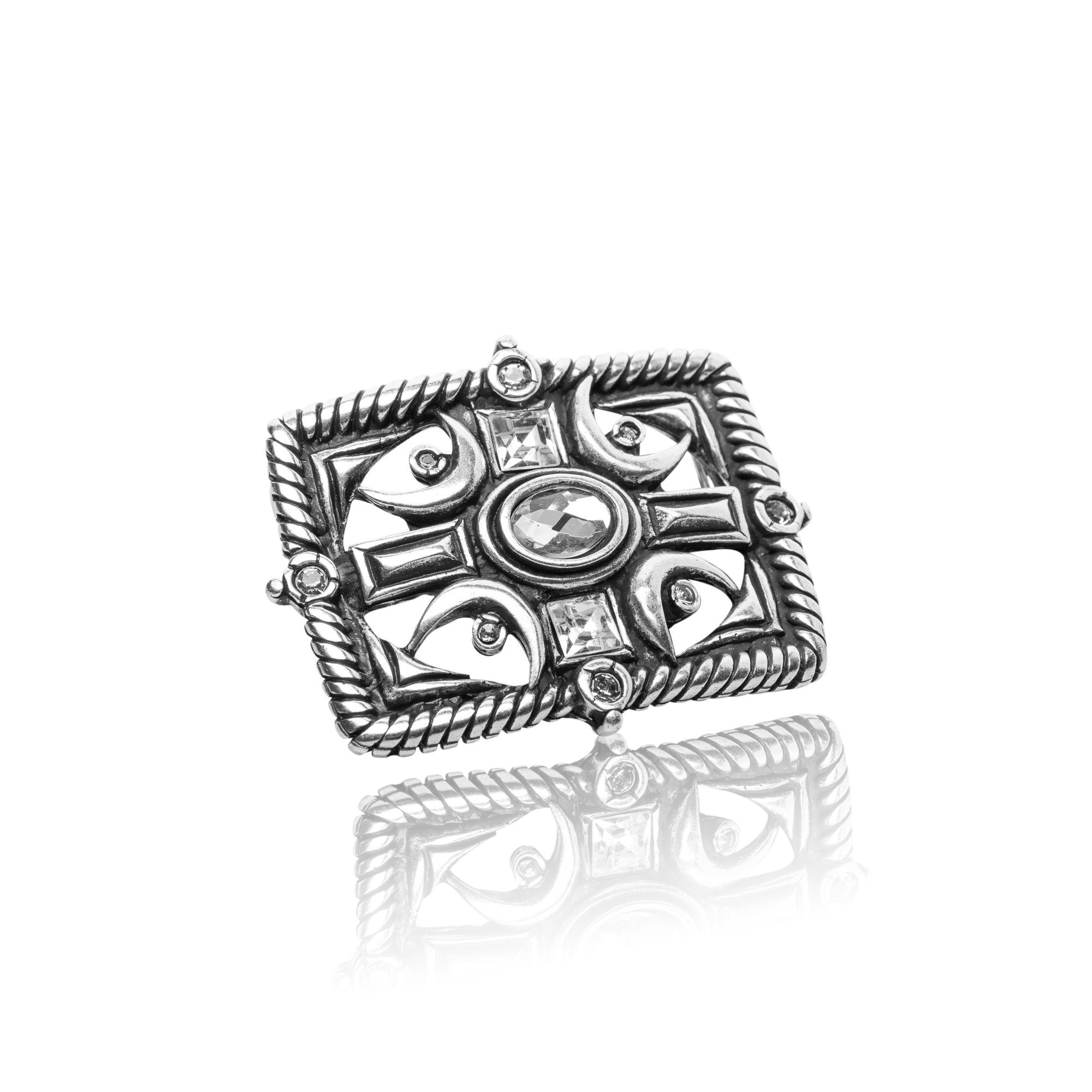 FREDERIC HERMANO Gürtelschnalle 40mm Metall Silber - Buckle Belleza - 330307520020