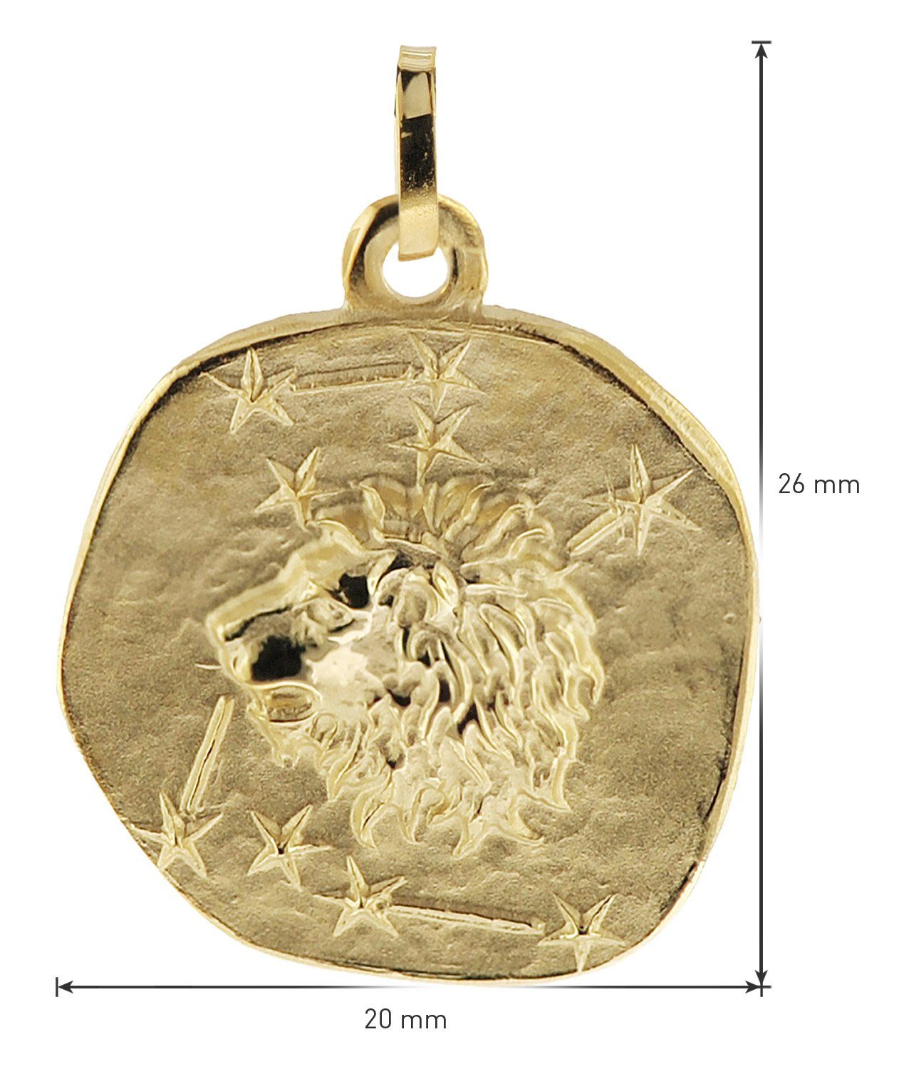 trendor Sternzeichenanhänger Sternzeichen- Löwe 333 mm 20 Gold