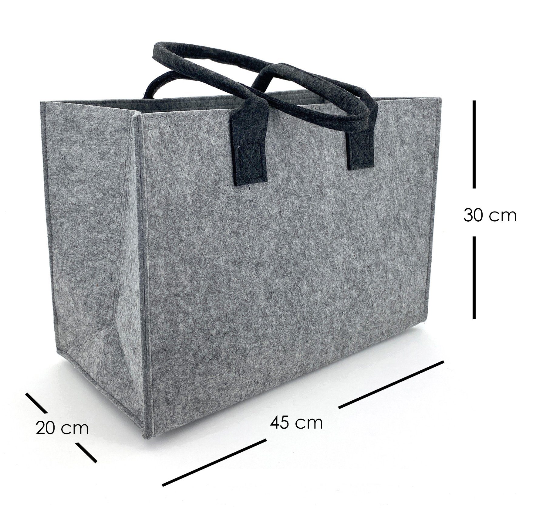 heimtexland Einkaufsshopper Universal Filztasche Einkaufstasche Filz Shopper, 24 l, Henkel Tragetasche - strapazierfähig langlebig nachhaltig – Bild 3 von 5
