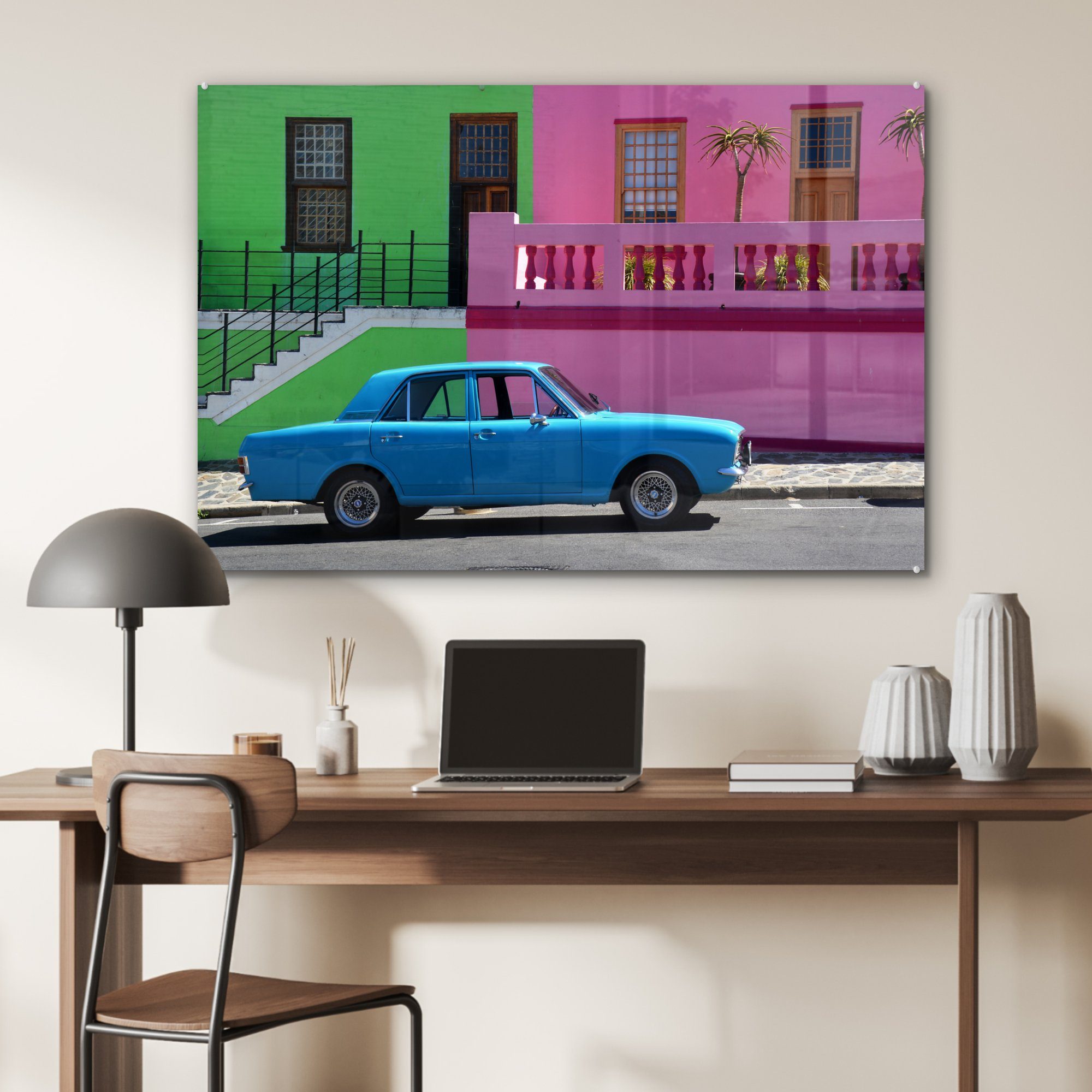 Acrylglasbild & MuchoWow Acrylglasbilder Wohnzimmer Oldtimer - (1 St), Farben, Schlafzimmer - Südafrika