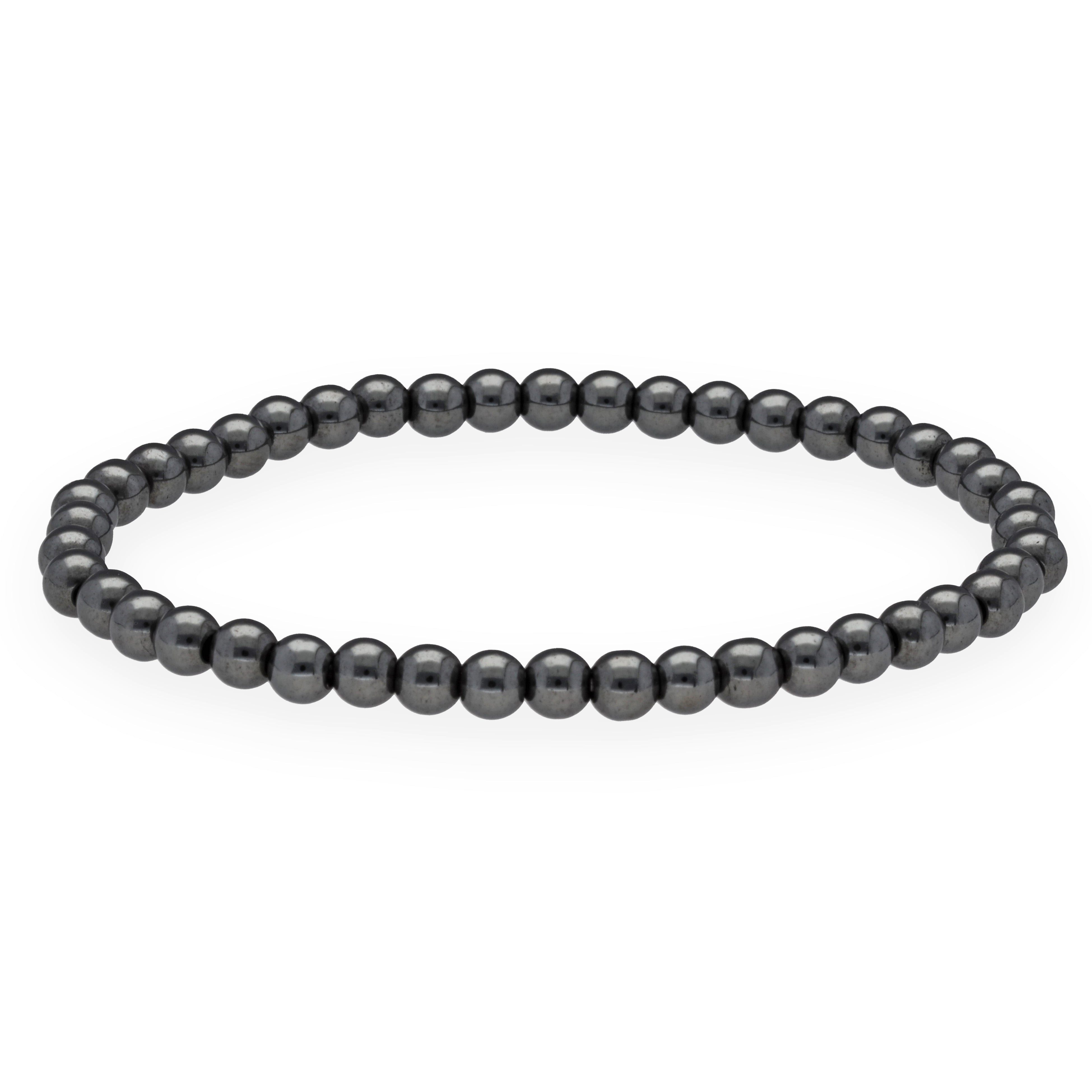 Lebensquelle Plus Armband Hämatit Mini-Kugelarmband, 4 mm