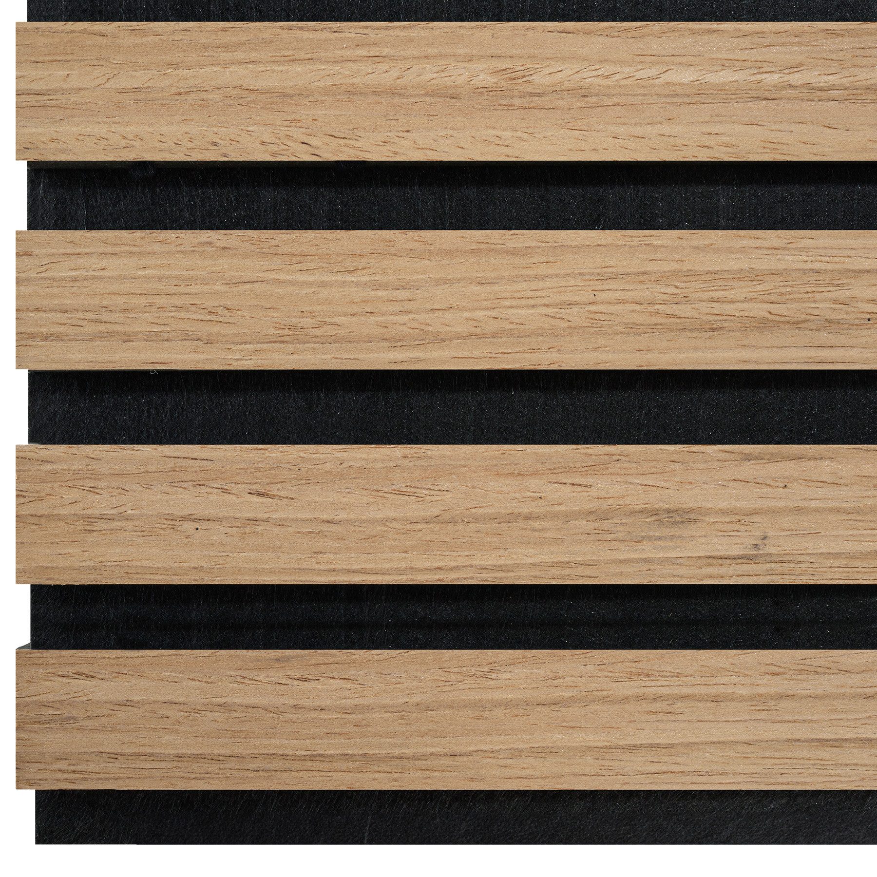 tectake Wandpaneel Akustikpaneele aus MDF und Echtholzfurnier - Eiche, BxL: 60x120 cm, 0.72 qm, (Holzpaneele Sonic Wall, 2-tlg., Größe flexibel anpassbar) schallabsorbierender Filz, einfache Montage mit Kleber oder Schrauben