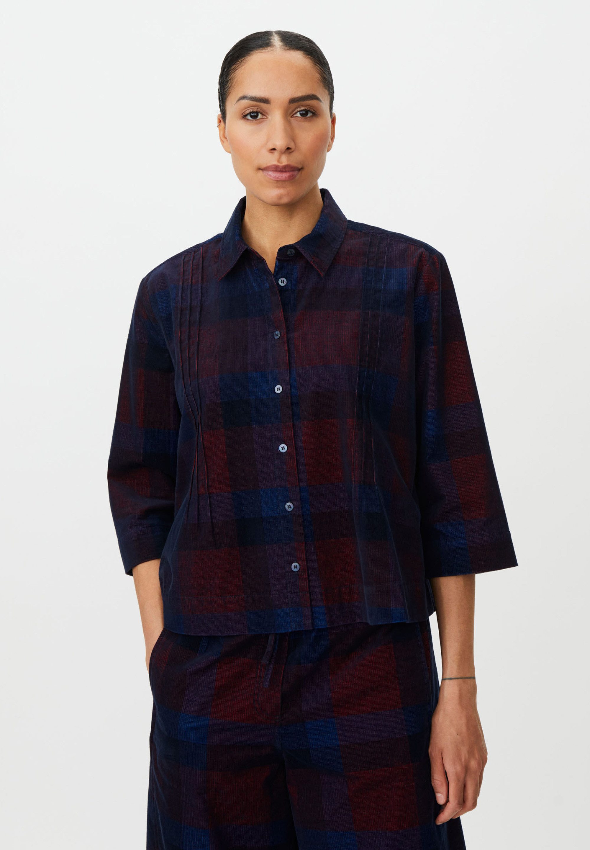 Masai 3/4-Arm-Shirt MaIbilisan Dreiviertelärmeln und Ziernähten