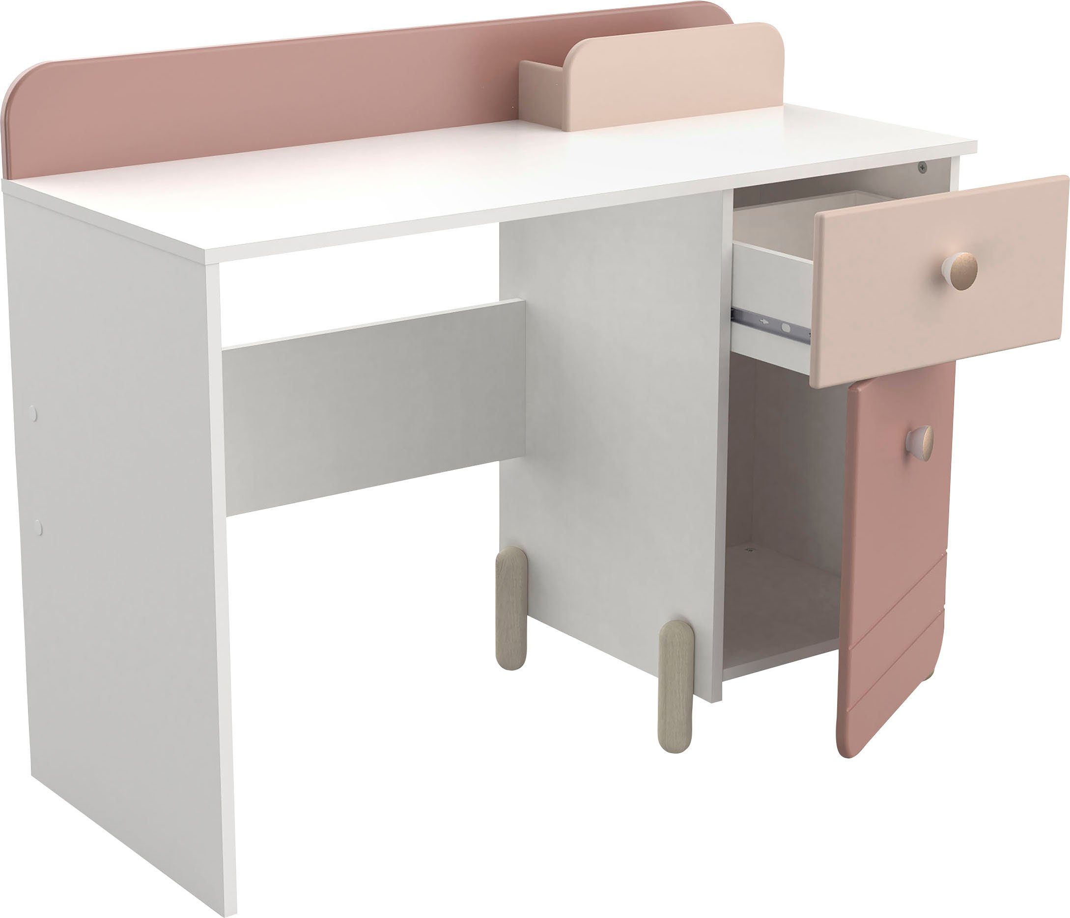 Demeyere GROUP Kinderschreibtisch Jade, Schublade, Stauraum, Runde Knopfgriffe mit Roségold-Finish – Bild 5 von 5