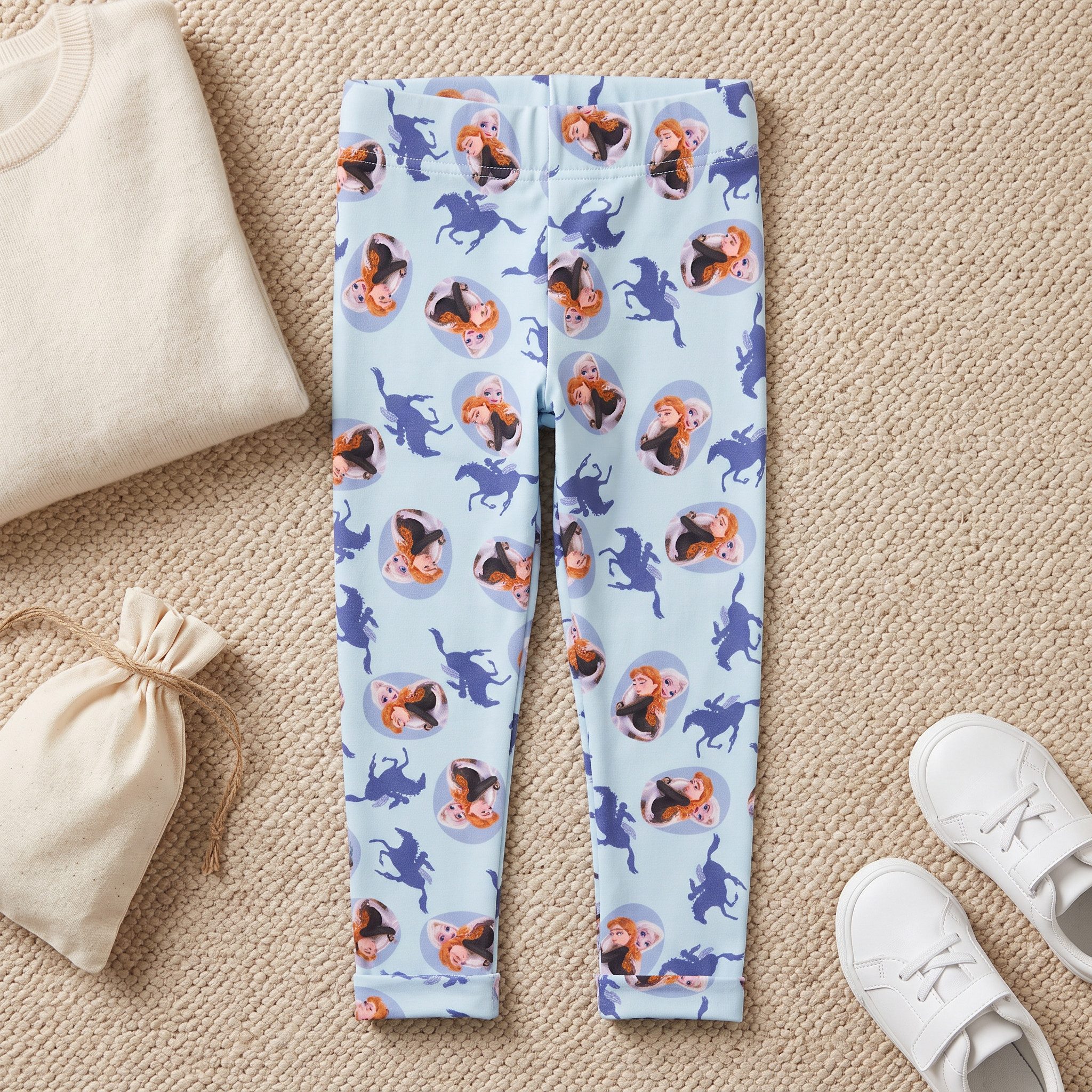 Disney Frozen Leggings Die Eiskönigin Elsa Anna Kinder Leggings Gr. 92 bis 128