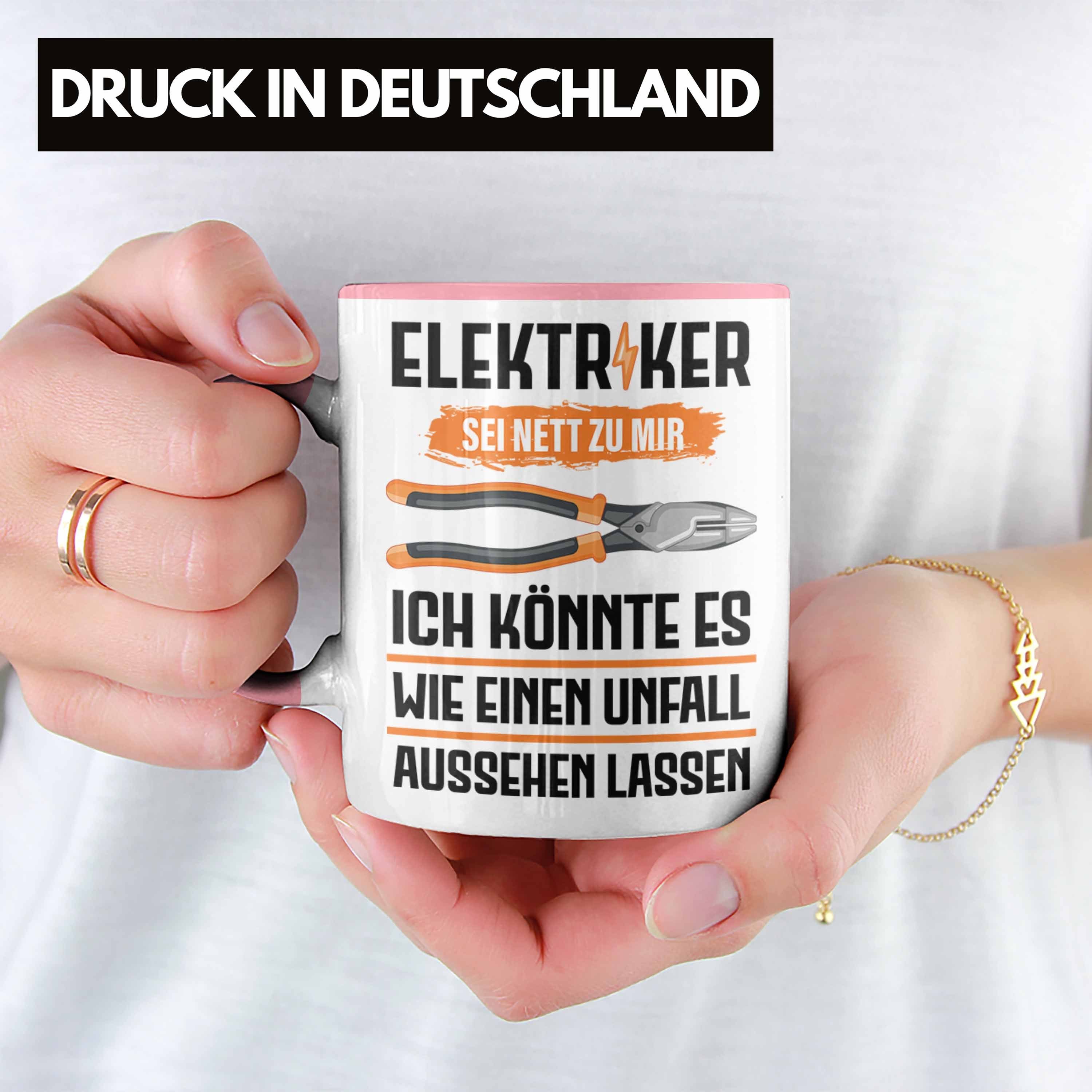 Rosa Männer - Geschenke Elektriker Lustig Geschenk Tasse Trendation Tasse Kaffeebecher Trendation Spruch Gadget