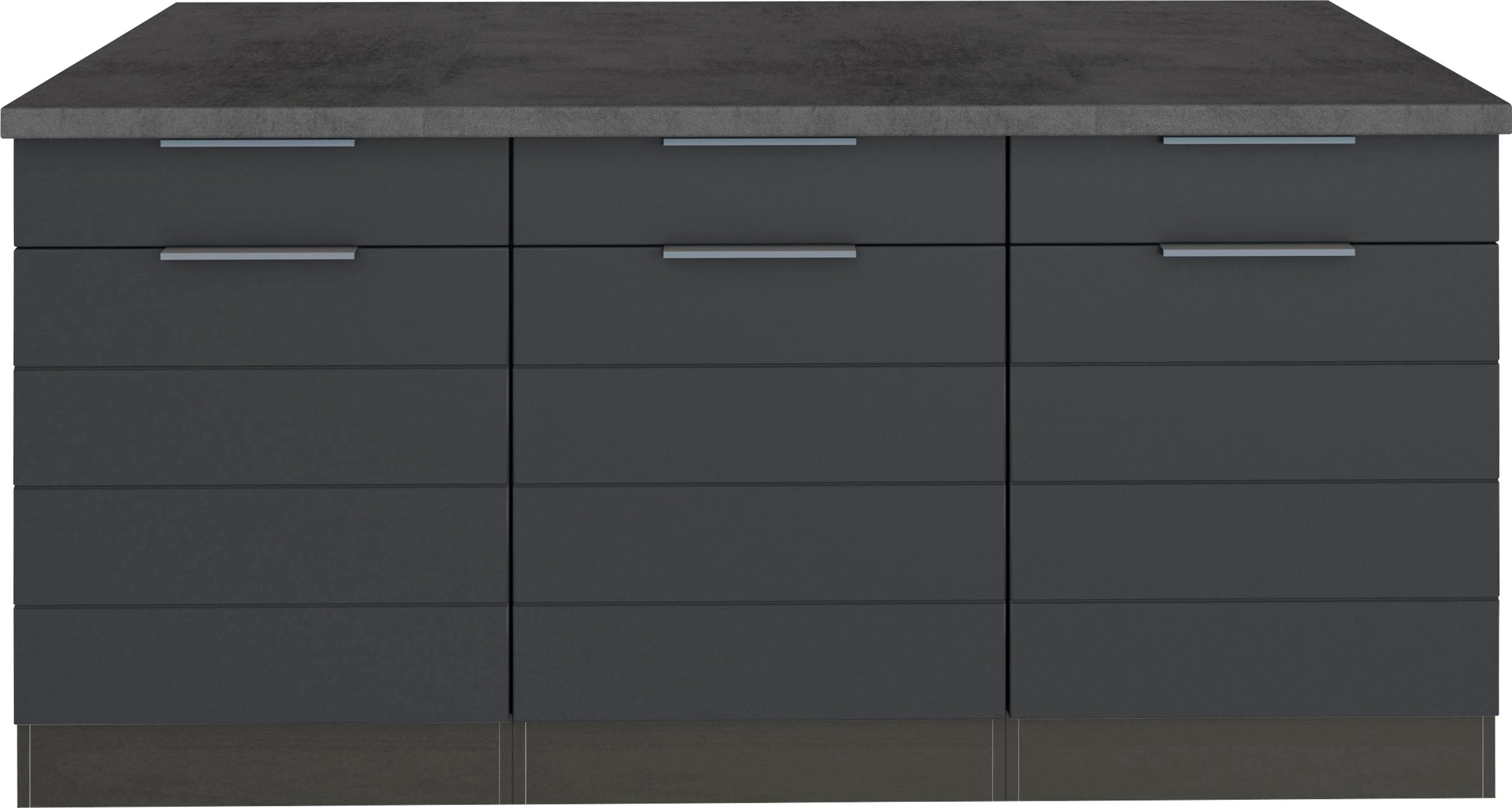 KOCHSTATION Unterschrank "KS-Luhe" 180 cm breit, für viel Stauraum, MDF-Fro günstig online kaufen