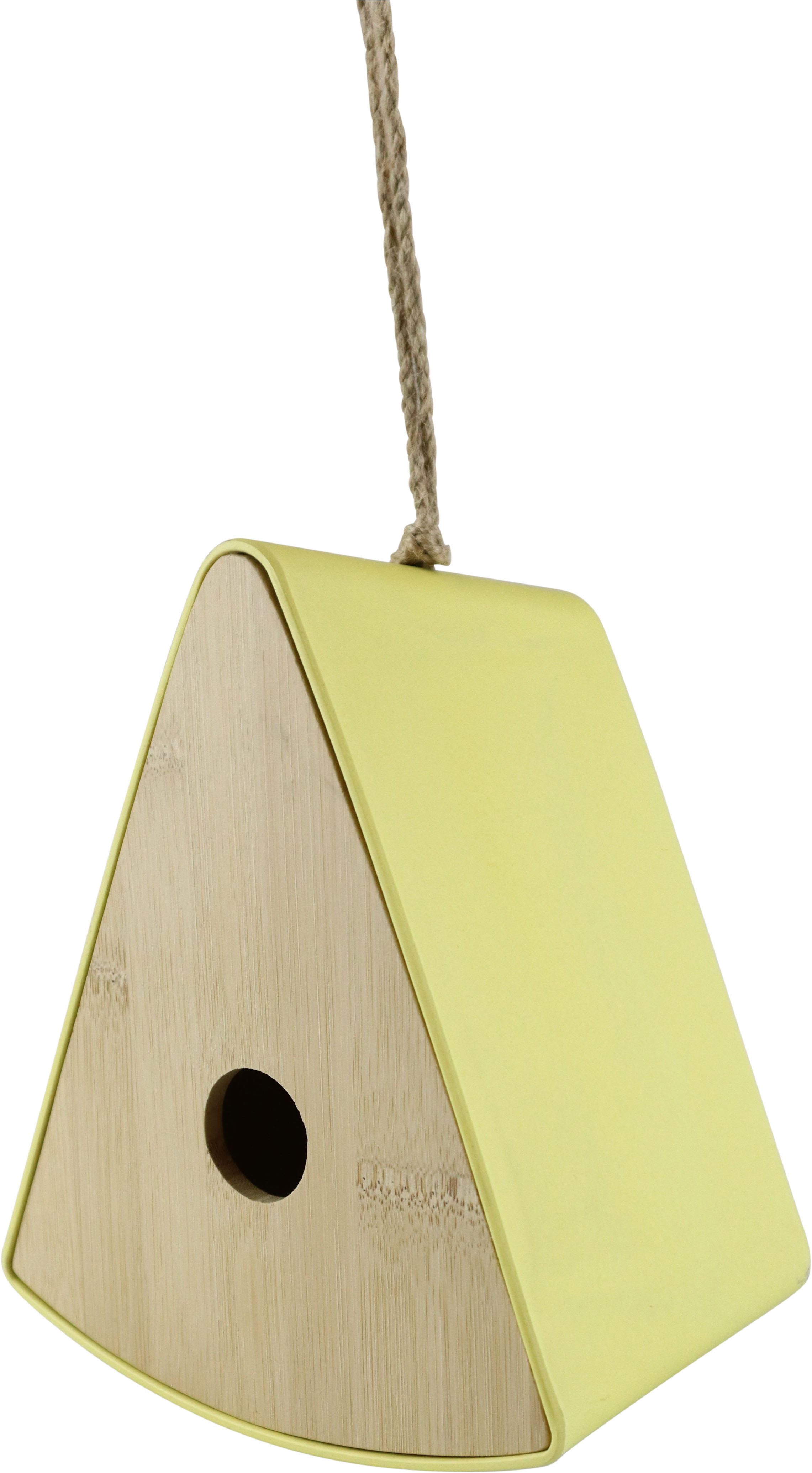 AM Design Dekofigur Vogelhaus "Pyramide" aus Bambus, in gelb, pink oder grn