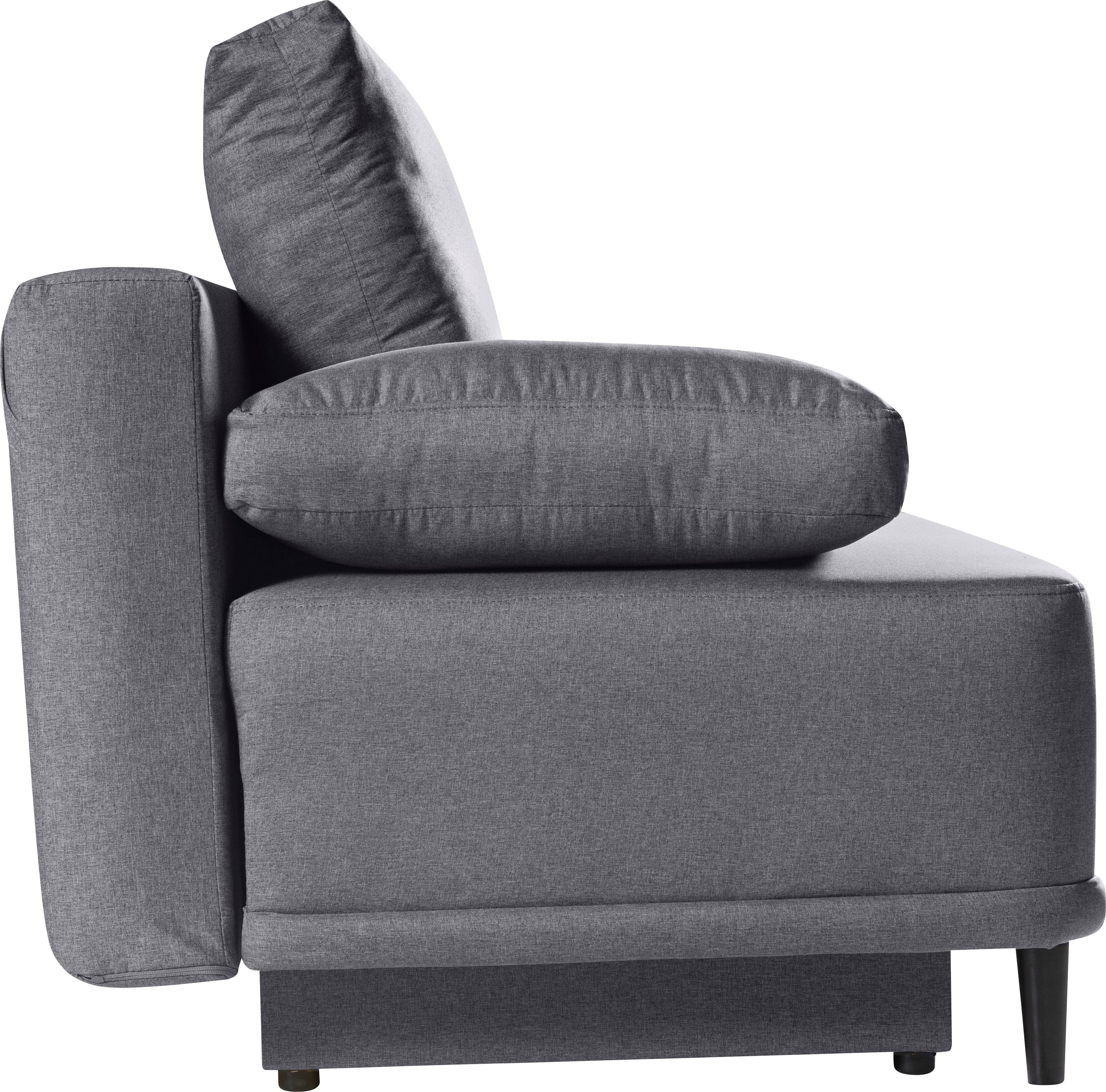 | Schlafcouch Sofa | Federkern WERK2 und mit Grau Street, 2-Sitzer Bettkasten Schlafsofa Grau Grau &