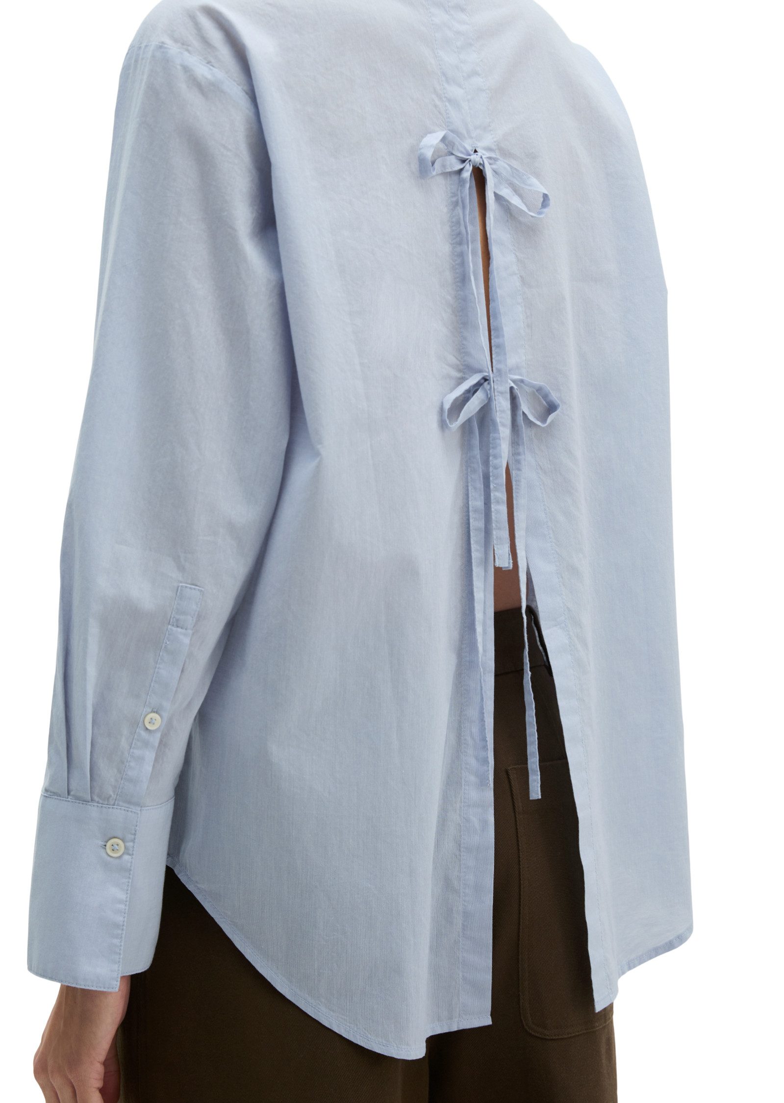 Marc O'Polo Langarmbluse mit Schleifchen-Detail regular aus Baumwoll-Chambray – Bild 3 von 5