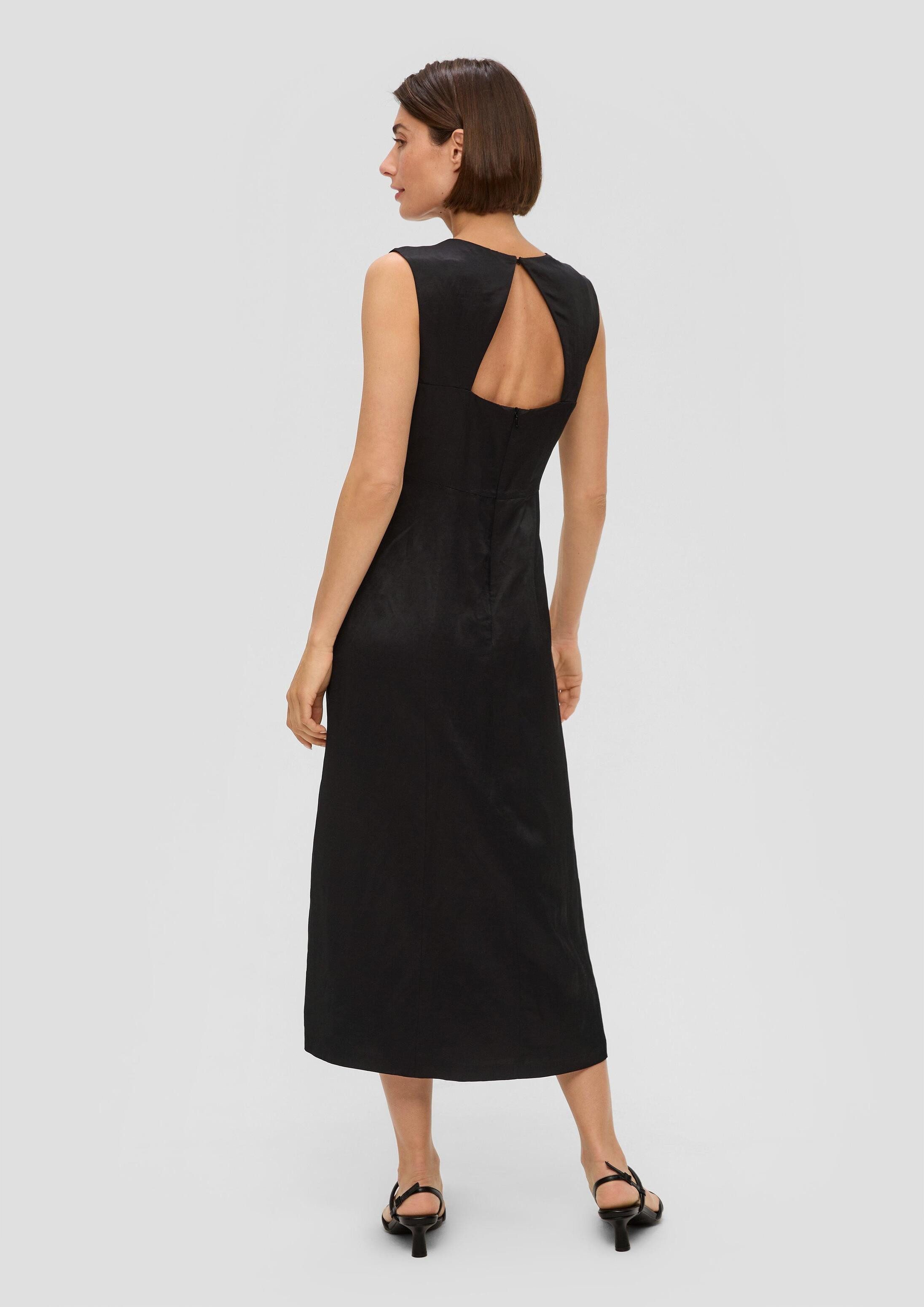 s.Oliver Midikleid Kleid Maxi-Kleid aus Leinenmix