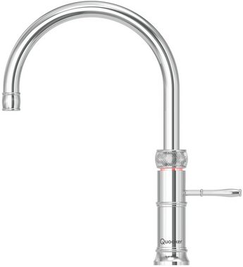 QUOOKER Küchenarmatur QUOOKER CLASSIC FUSION Round COMBI B Chrom 100°C Armatur (22CFRCHR) (2-St) Spültischmischer mit 100°C Kochendwasserfunktion