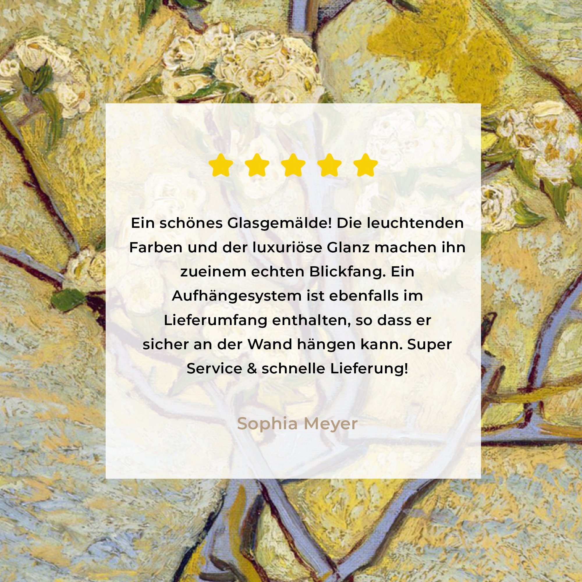 MuchoWow Acrylglasbild Blühender Birnbaum - (1 van - Glasbilder Gogh, Glas St), von auf Vincent Wanddekoration Glas - Foto Wandbild auf Gemälde - Bilder