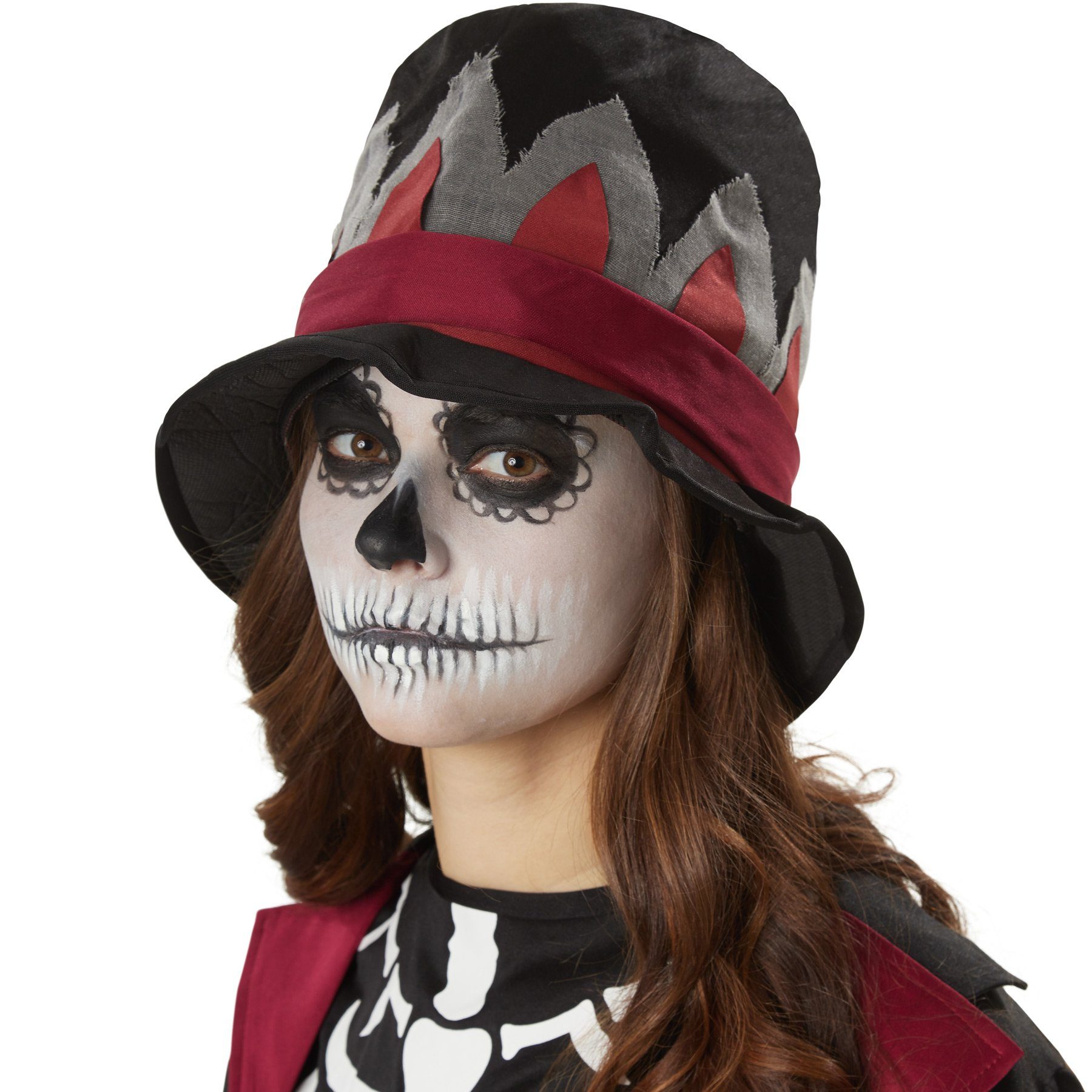 dressforfun Kostüm Frauenkostüm Gruselige Skull Lady, Vornehmes Kostüm im Skull-Look
