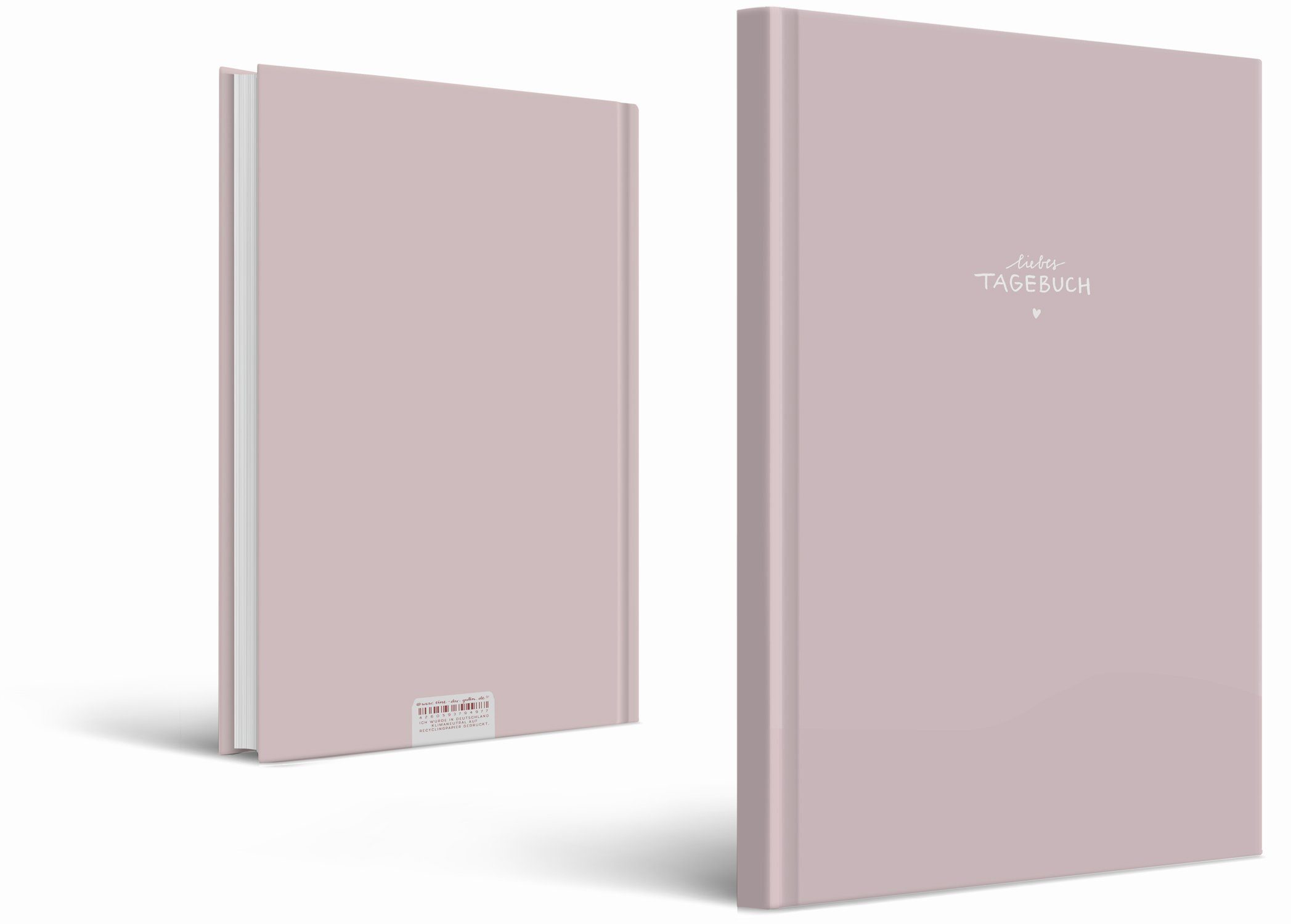 cm mit Liebes Papier, Seiten, Linien 17x24 Tagebuch - 80 rosa, g der Notizbuch Hardcover FSC Eine 120 Tagebuch Verlag liniert, großes Guten