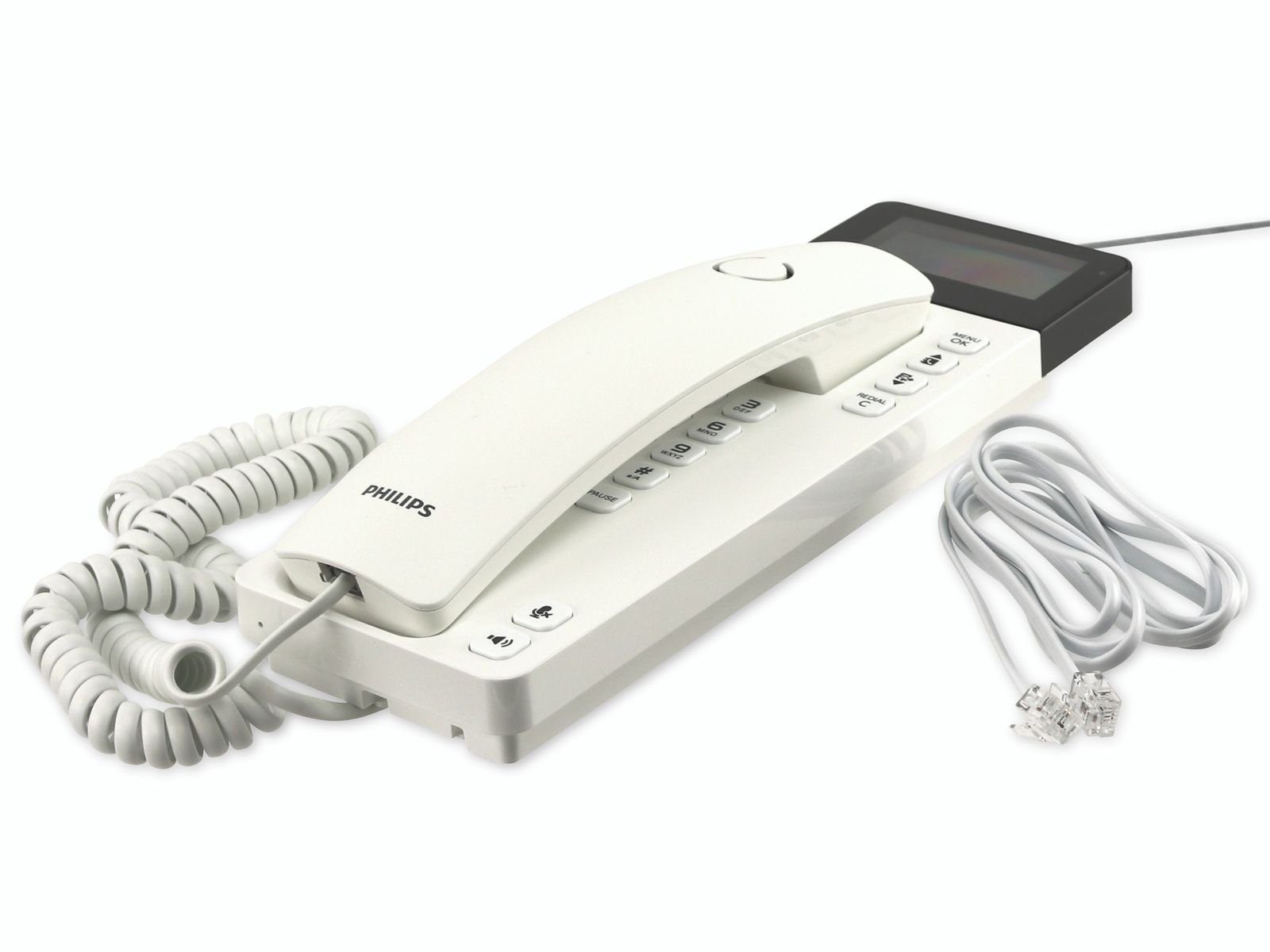 Philips Telefon PHILIPS M11W, kabelgebunden, weiß Kabelgebundenes Telefon