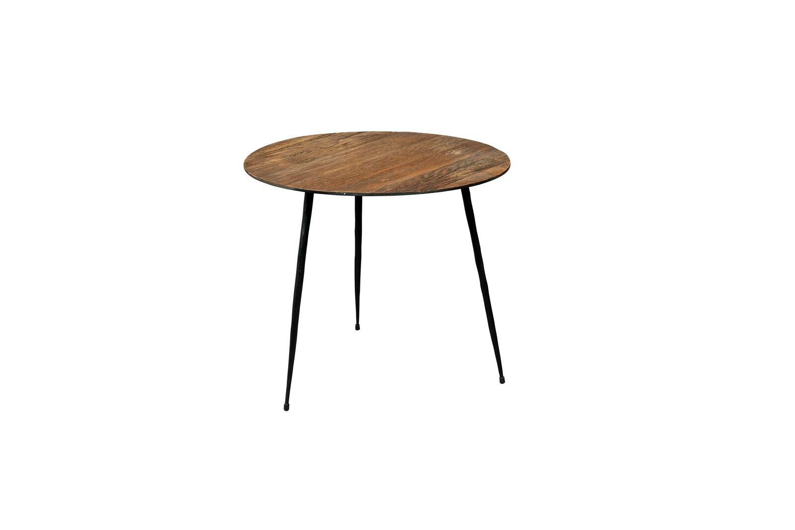 Zuiver Eckschreibtisch Zuiver Beistelltisch Pepper rund 40 x 35 cm braun Eiche Stahl (Beistelltisch)