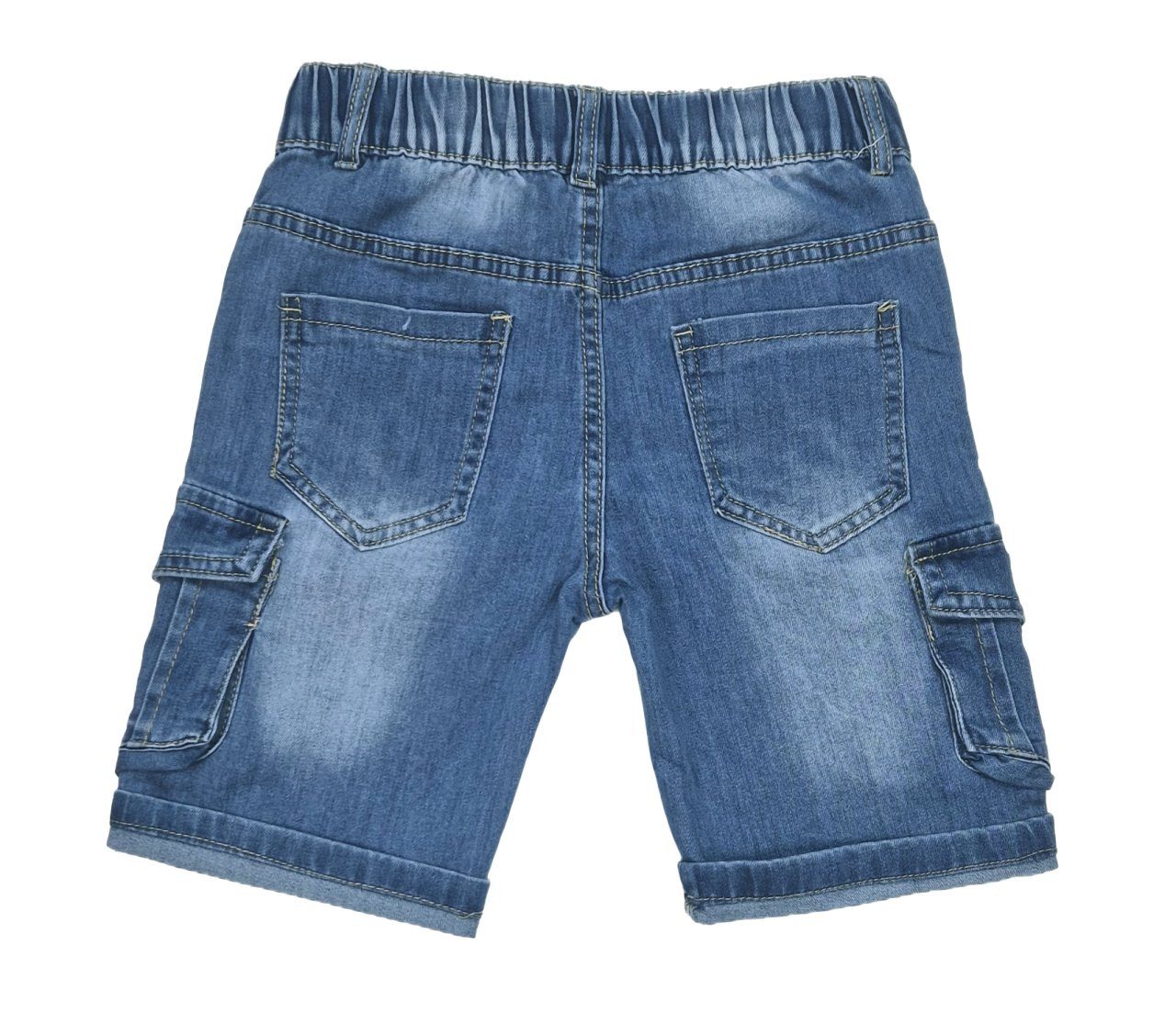 Fashion Boy Jeansbermudas Shorts Bermuda Jeans Hose dünne Kinder Sommerhose Stretch, J336e