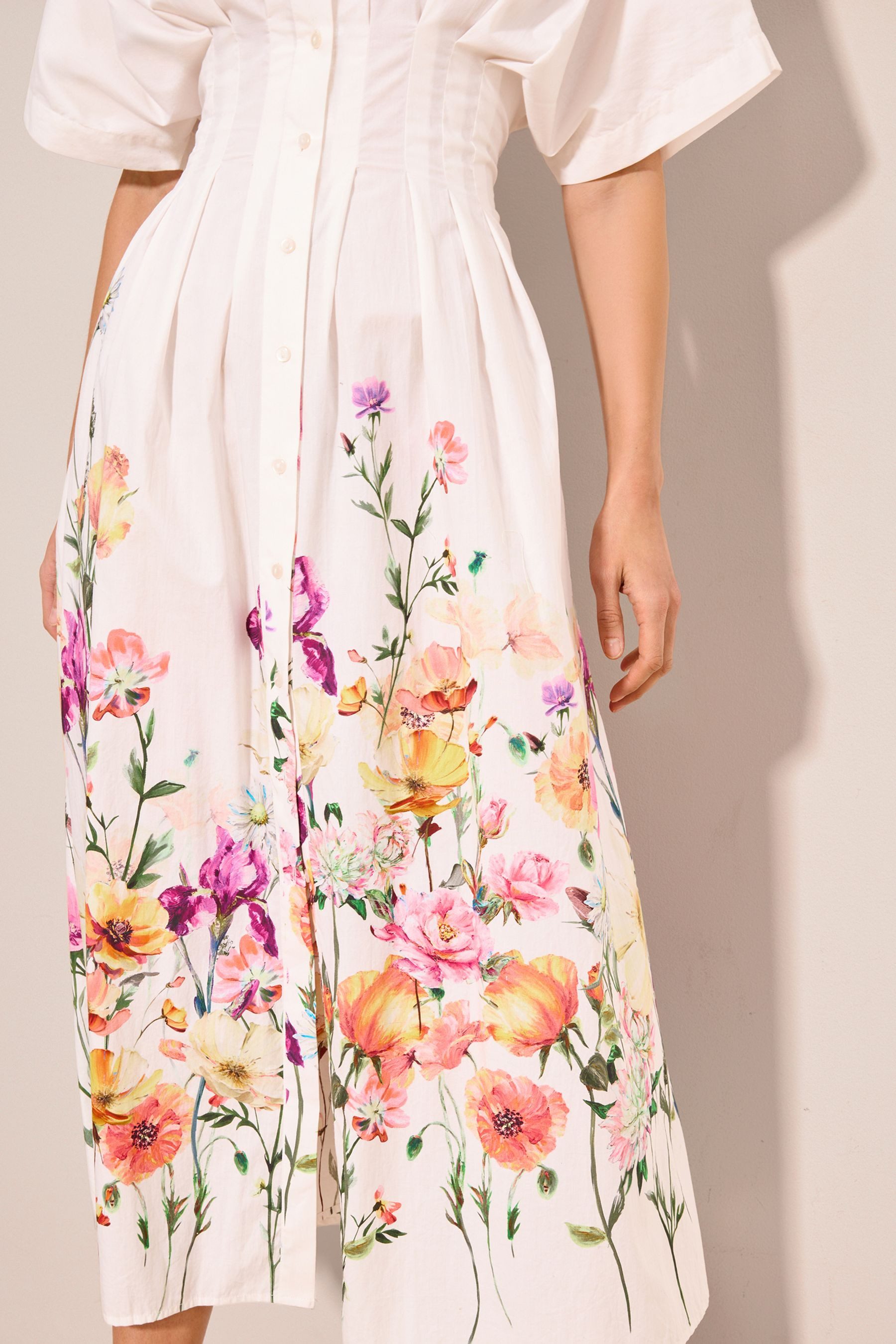 LIPSY Midikleid Lipsy Gestreiftes, tailliertes Midi-Hemdkleid (1-tlg)
