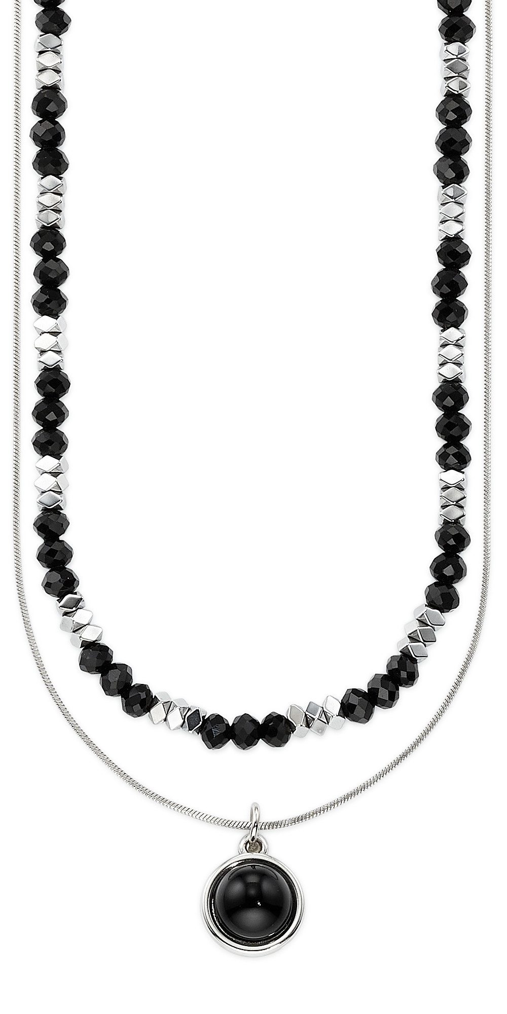 Aniston JEWELRY & WATCHES Ketten-Set mit schwarzen Steinen (Set, 2-tlg), mit Kristall