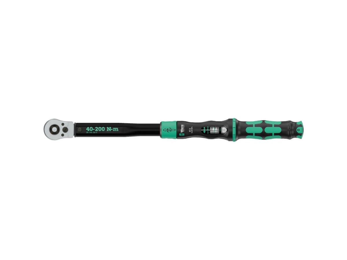 Wera Drehmomentschlüssel Click-Torque Lock C 3 R/L, 1/2" x 40-200 Nm, Rechts-/Linksanzug