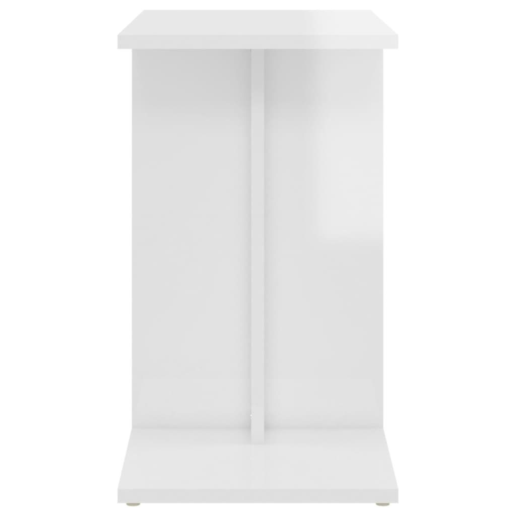 vidaXL Beistelltisch Hochglanz-Weiß Hochglanz-Weiß Beistelltisch Hochglanz-Weiß cm 50x30x50 (1-St) | Holzwerkstoff