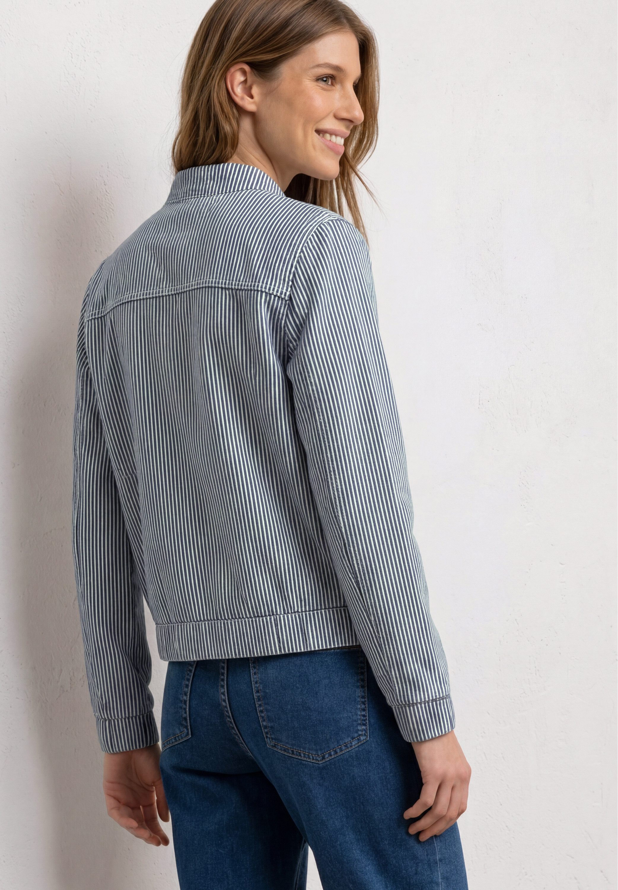 STREET ONE Jeansjacke im Streifen-Design