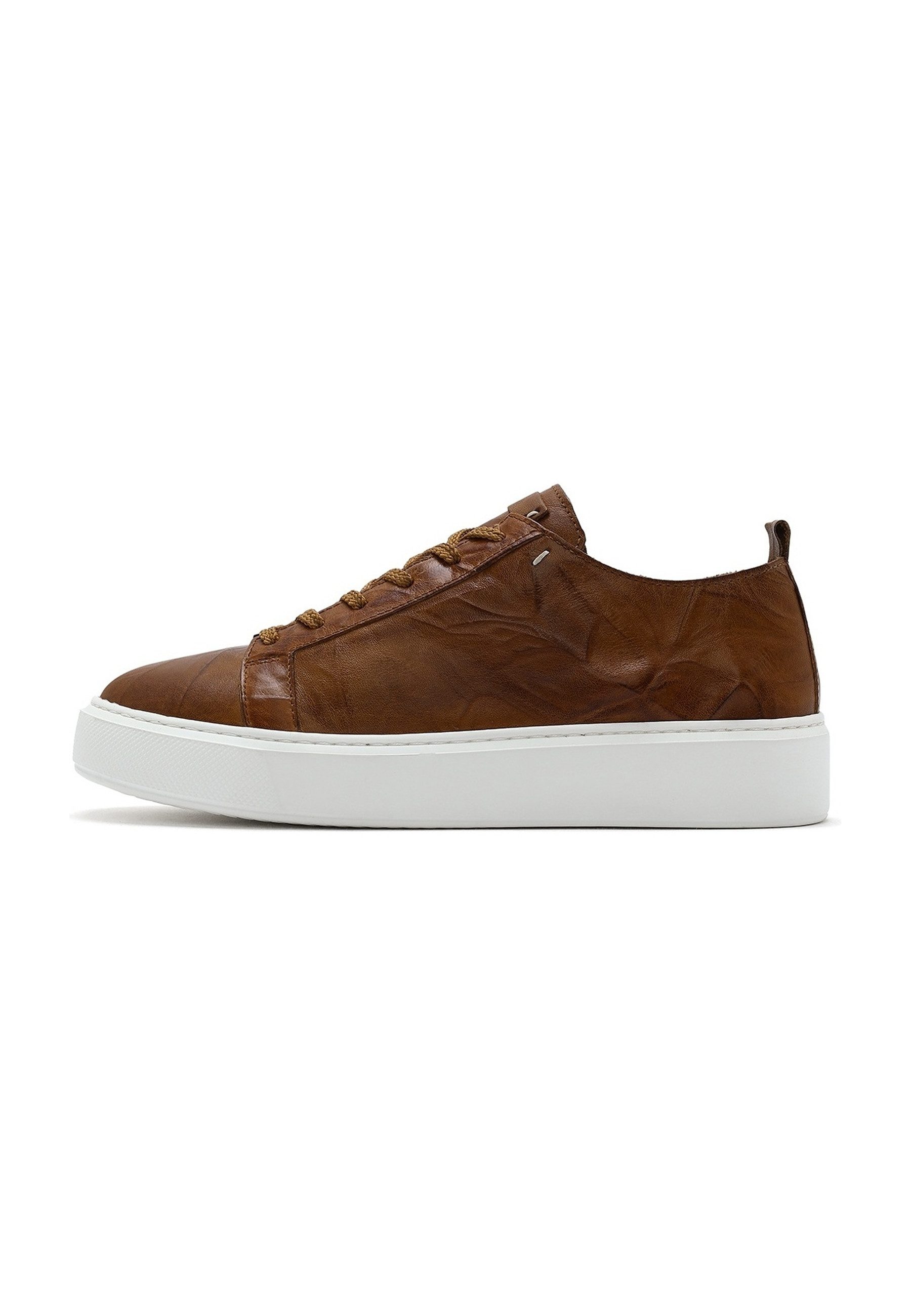 Derimod Leder Sneaker Sneaker Echtes Leder, EVA-Sohle, Schnürverschluss, Bequeme Passform