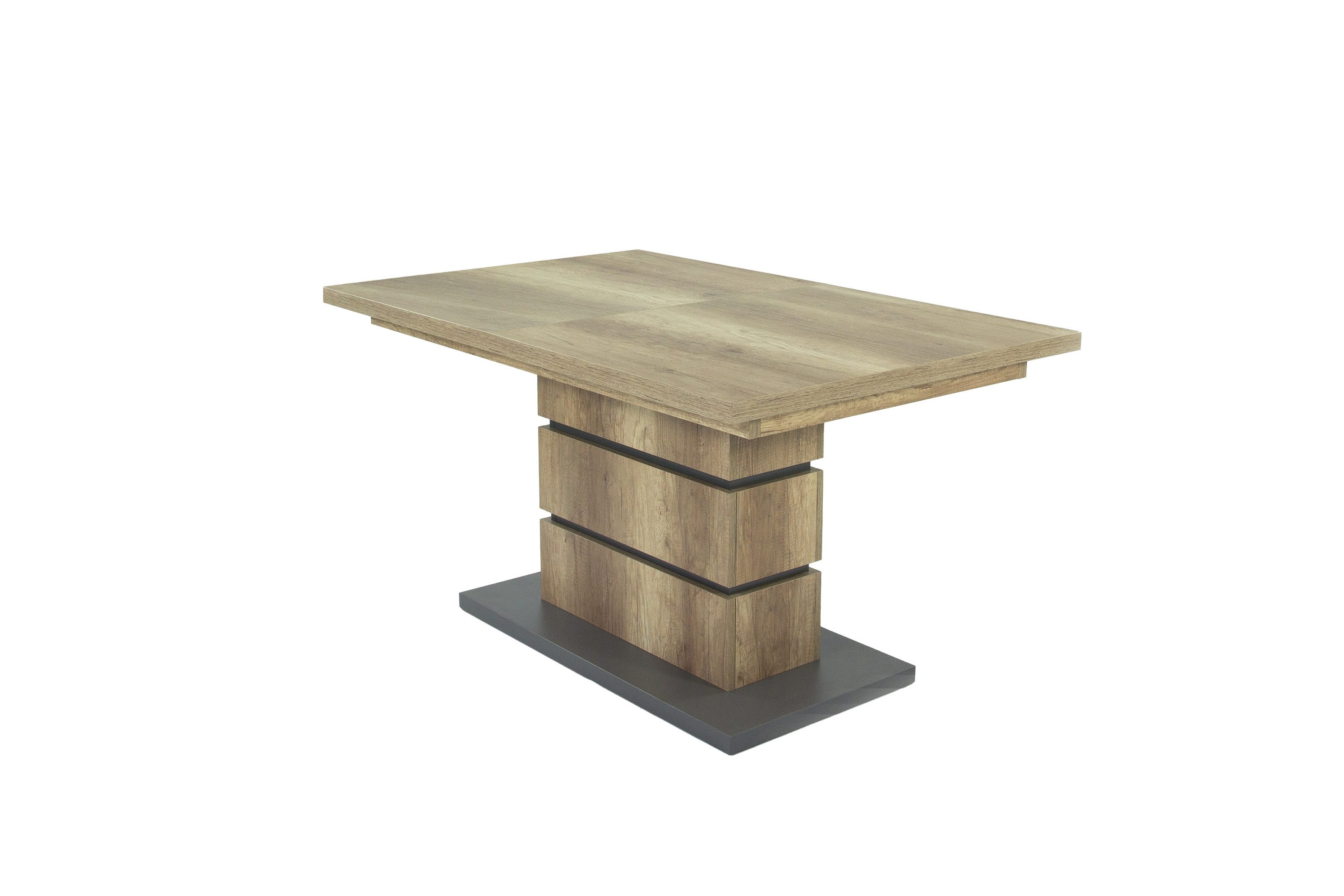 freiraum Esstisch BEA, mit Auzug in Eiche-Optik/Anthrazit 140-190 x 75 x 86 cm (BxHxT)