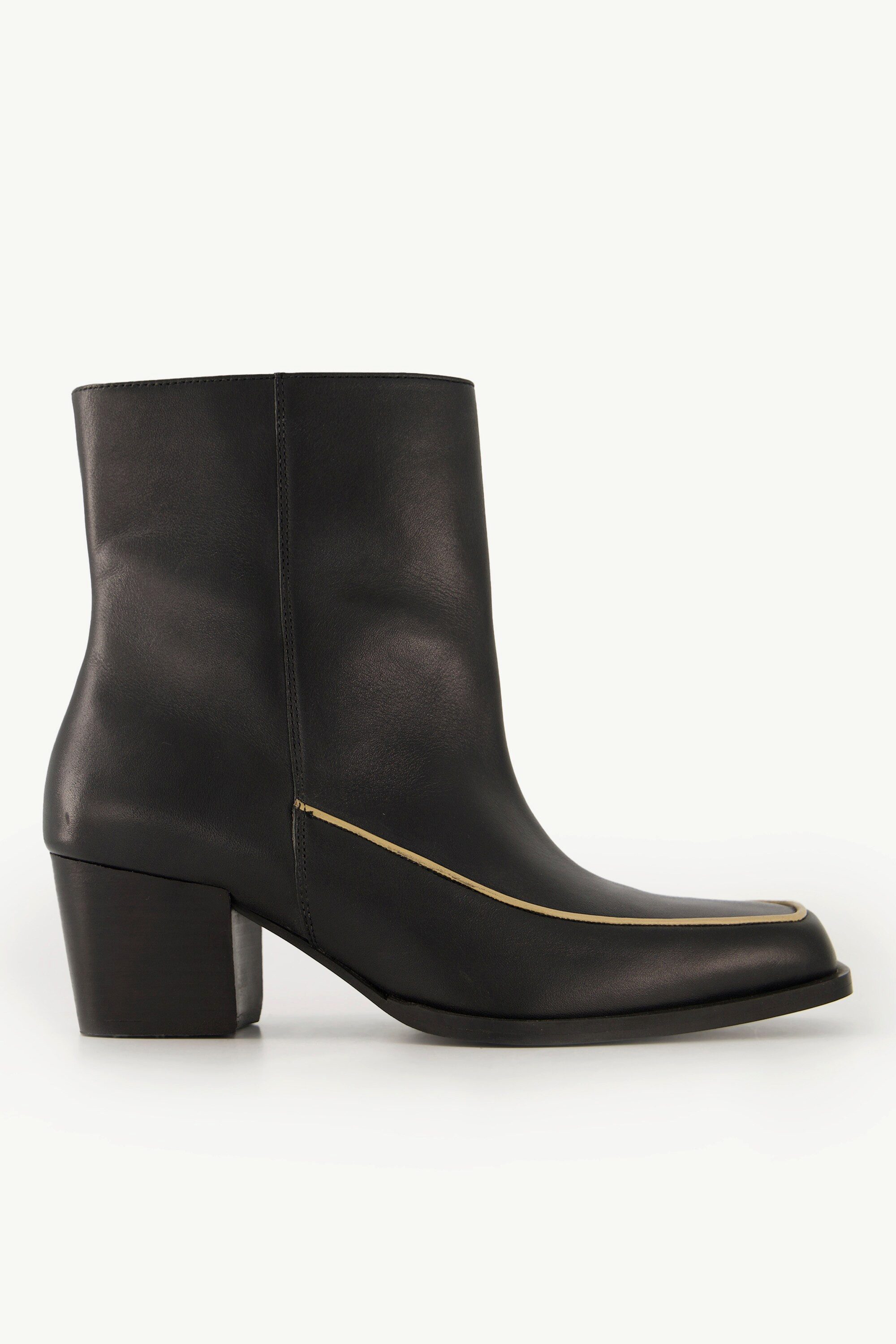 Ulla Popken Leder-Stiefeletten Schmucknaht Wechselfußbett Stiefel