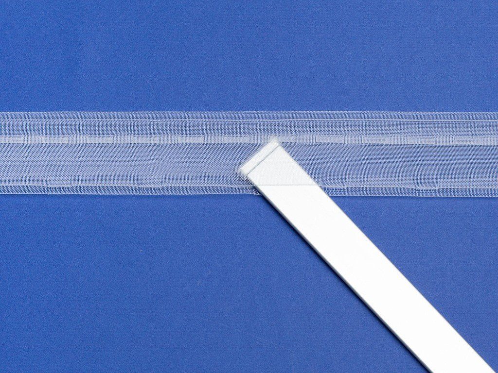 Raffrolloband Raffrollo mm transparent 2 L051, / Gardinenbänder mit Verkaufseinheit: - Farbe: 44 / Zugschnur Breite: Taschen, rewagi, Meter