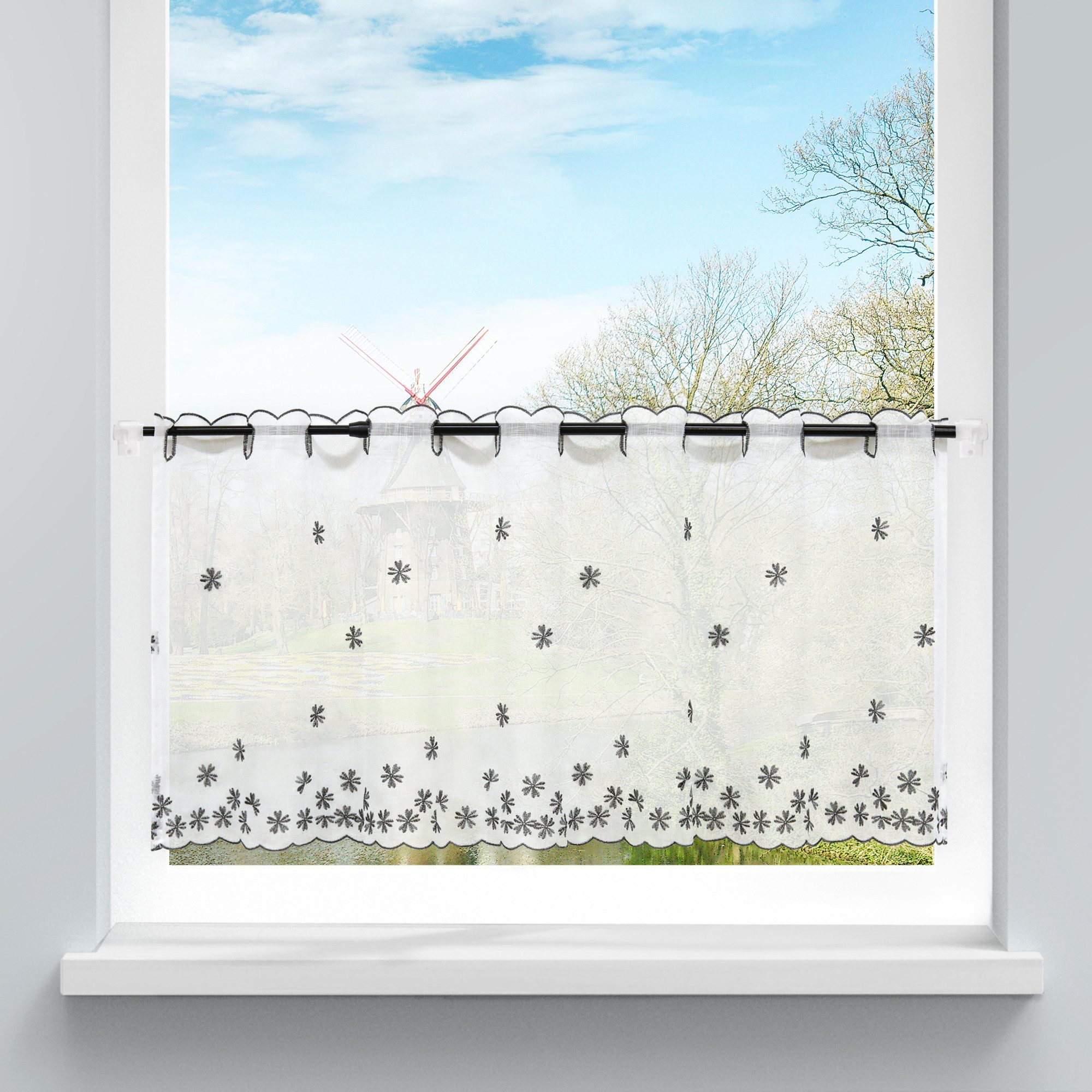 Delien Scheibengardine, Stangendurchzug (1 St), transparent, günstig online kaufen