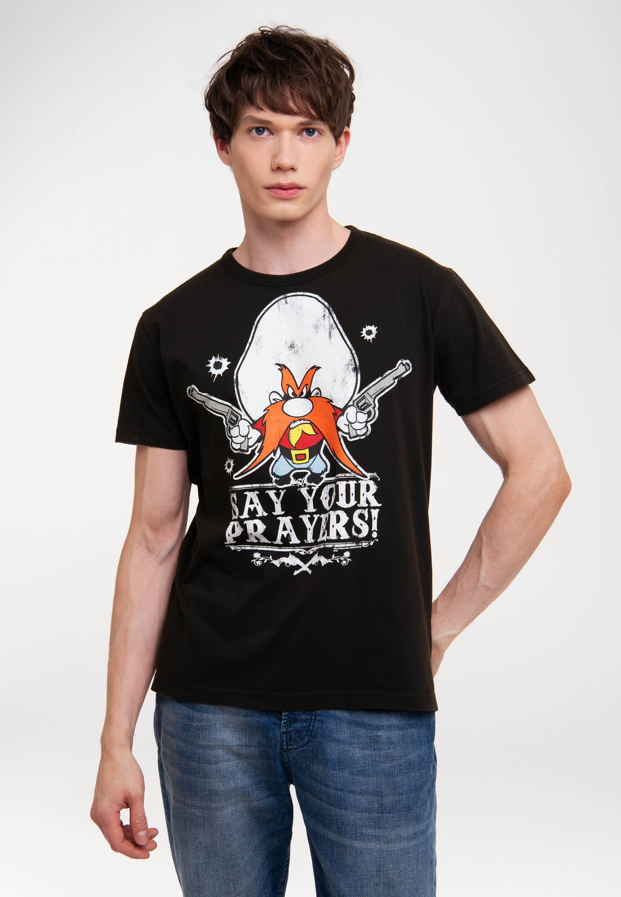 Looney Tunes - LOGOSHIRT mit coolem Your - Print T-Shirt Say Prayers Yosemite