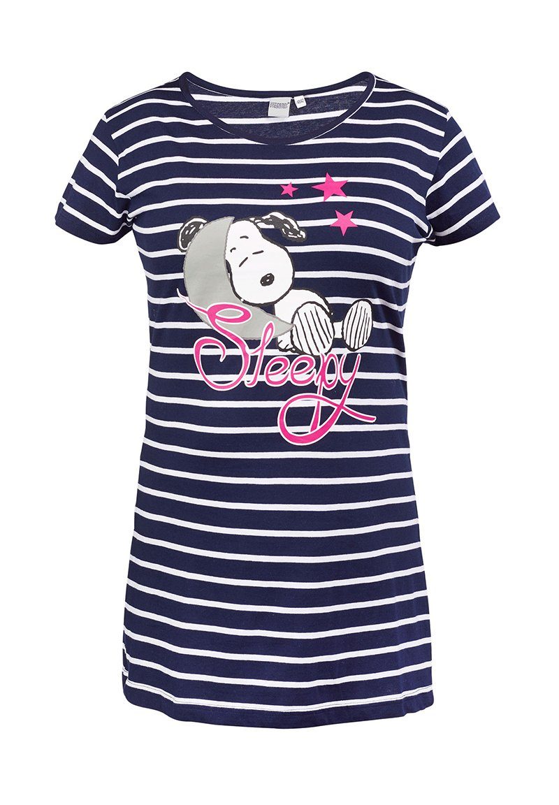 ONOMATO! Nachthemd Peanuts Snoopy Nachtkleid Schlafshirt Damen