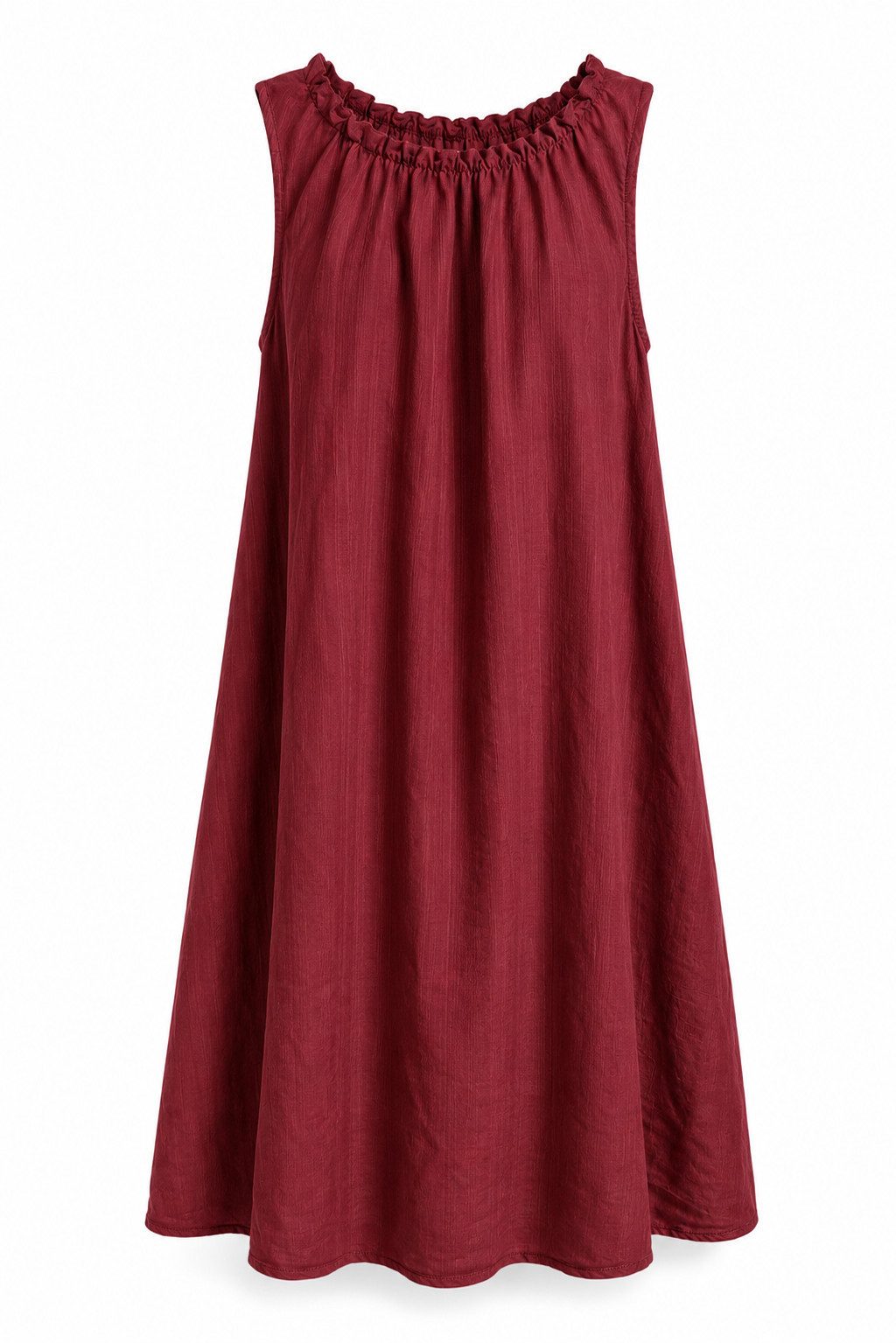 ITALY VIBES Sommerkleid - leichtes Viskosekleid mit gerafftem Kragen - Damen Kleid ONE SIZE - passend für Größen M bis XL
