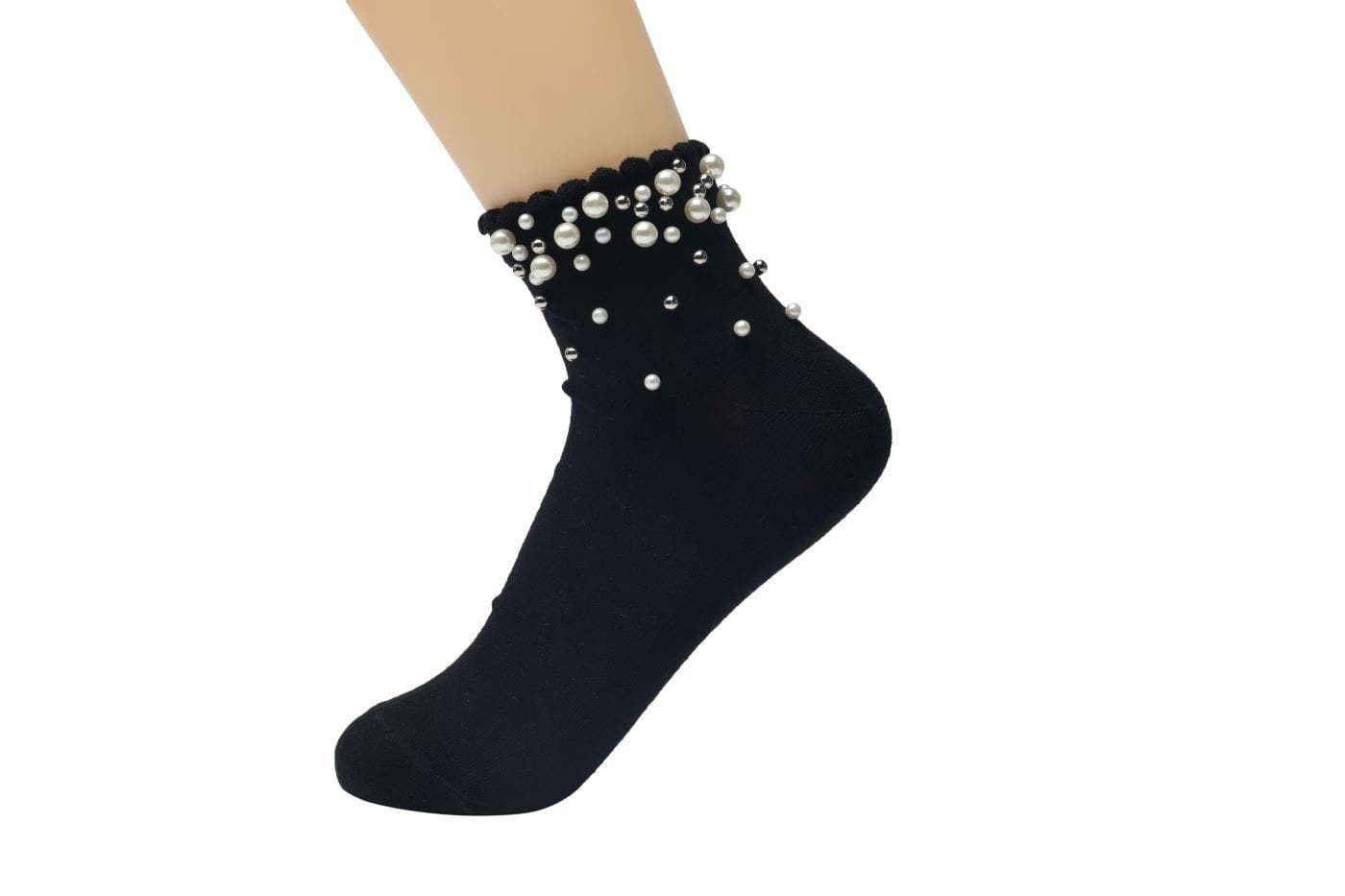 zwei 36/41 eleganter Glitzer aus schwarz Baumwollsocken für Socken Socken) (Paar, Paar Modell Lycille Frauen 1 2 mit bestehend Paar 1