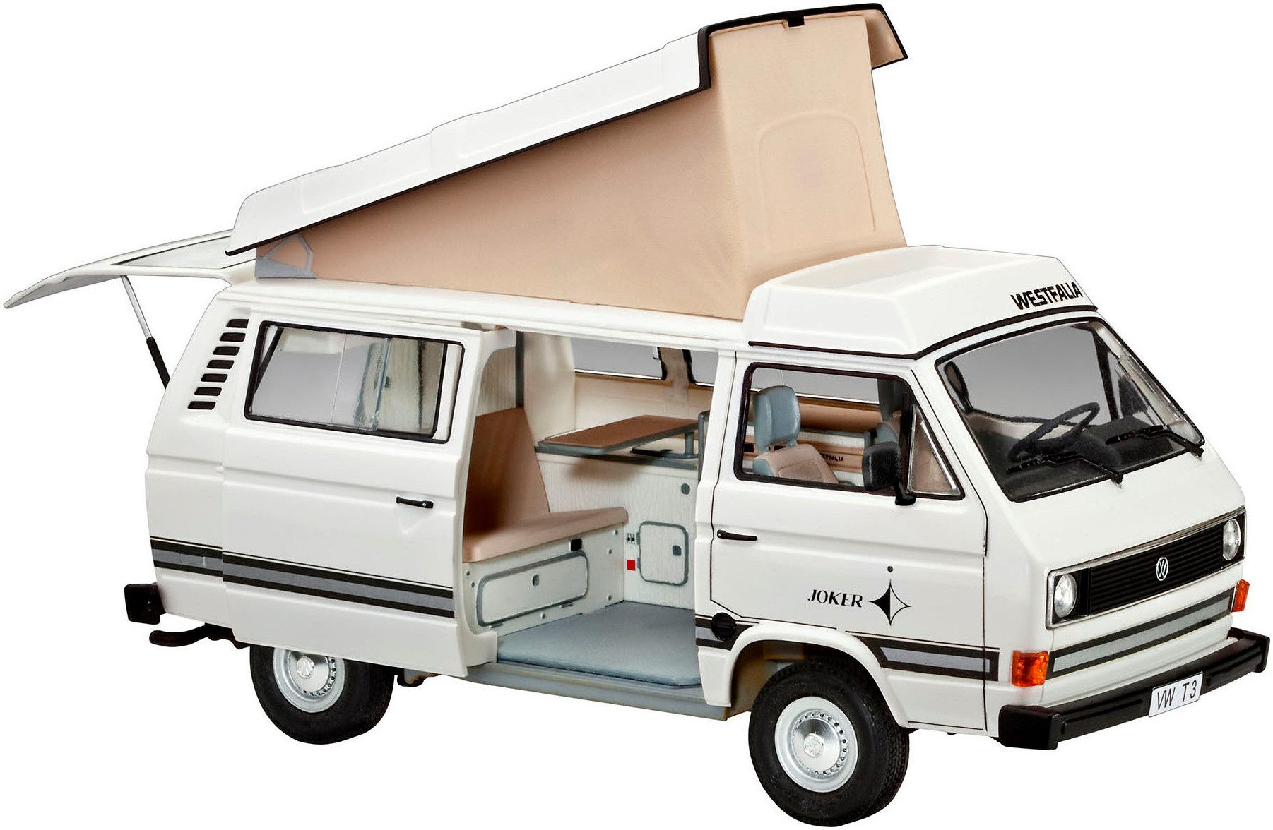 Revell® Modellbausatz Volkswagen T3 Camper, Maßstab 1:25, Made in Europe