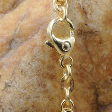 HOPLO Königskette 2,8 mm 55 cm 585 - 14 Karat Gold Halskette Königskette massiv Gold hochwertige Goldkette 30 g (inkl. Schmuckbox), Made in Germany