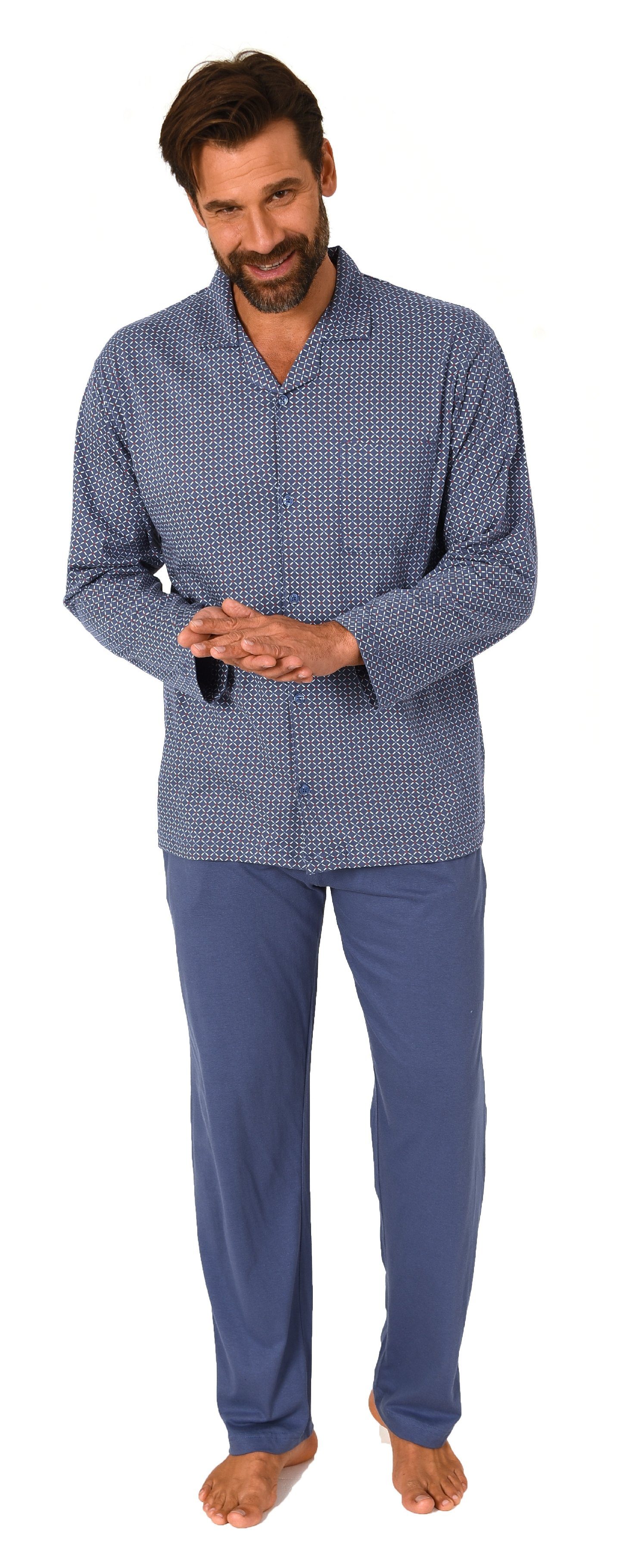 Normann Pyjama Normann Herren Langarm Pyjama zum durchknöpfen, auch in Über günstig online kaufen