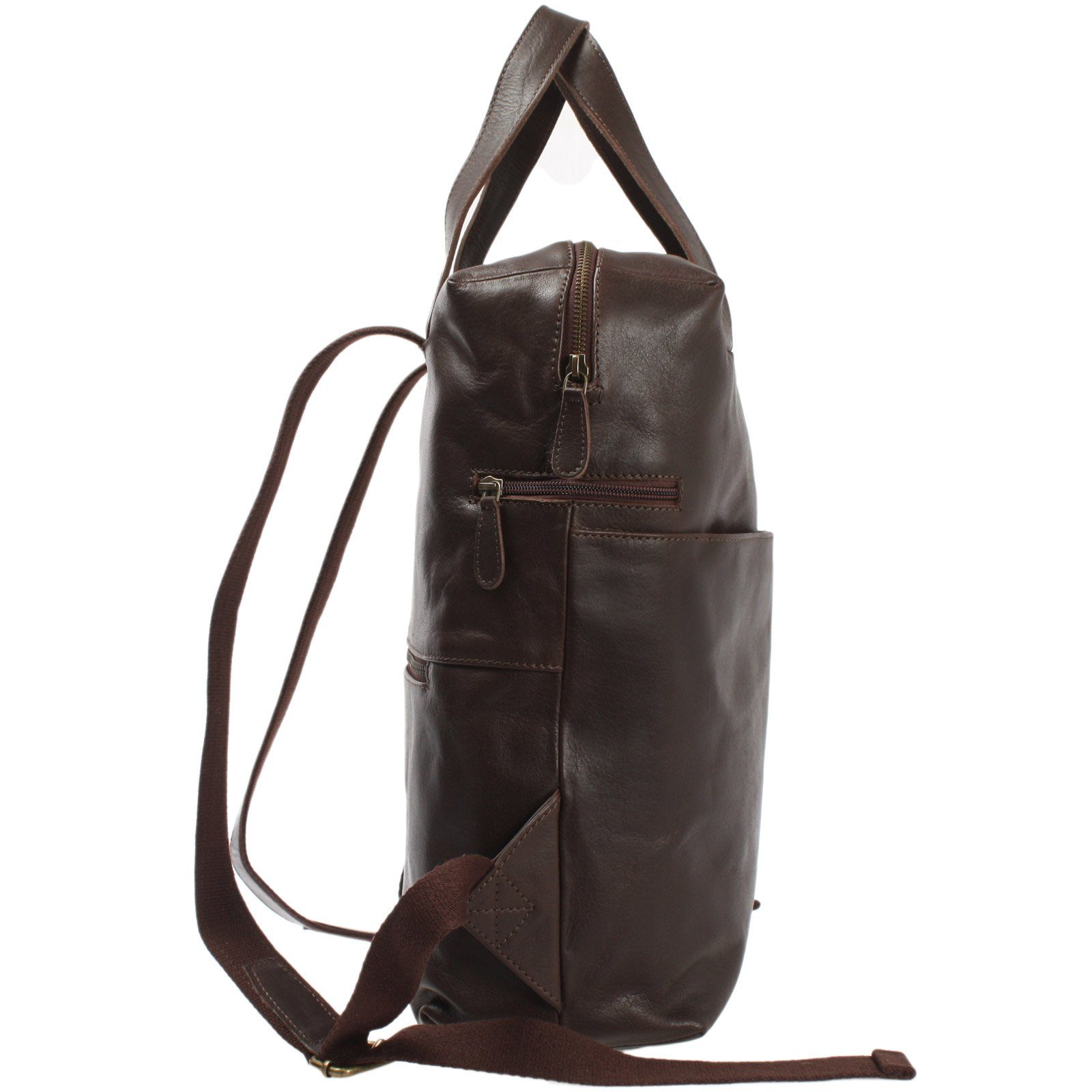 LECONI Freizeitrucksack großer Rucksack Lederrucksack Damen Herren Echt Leder LE1020