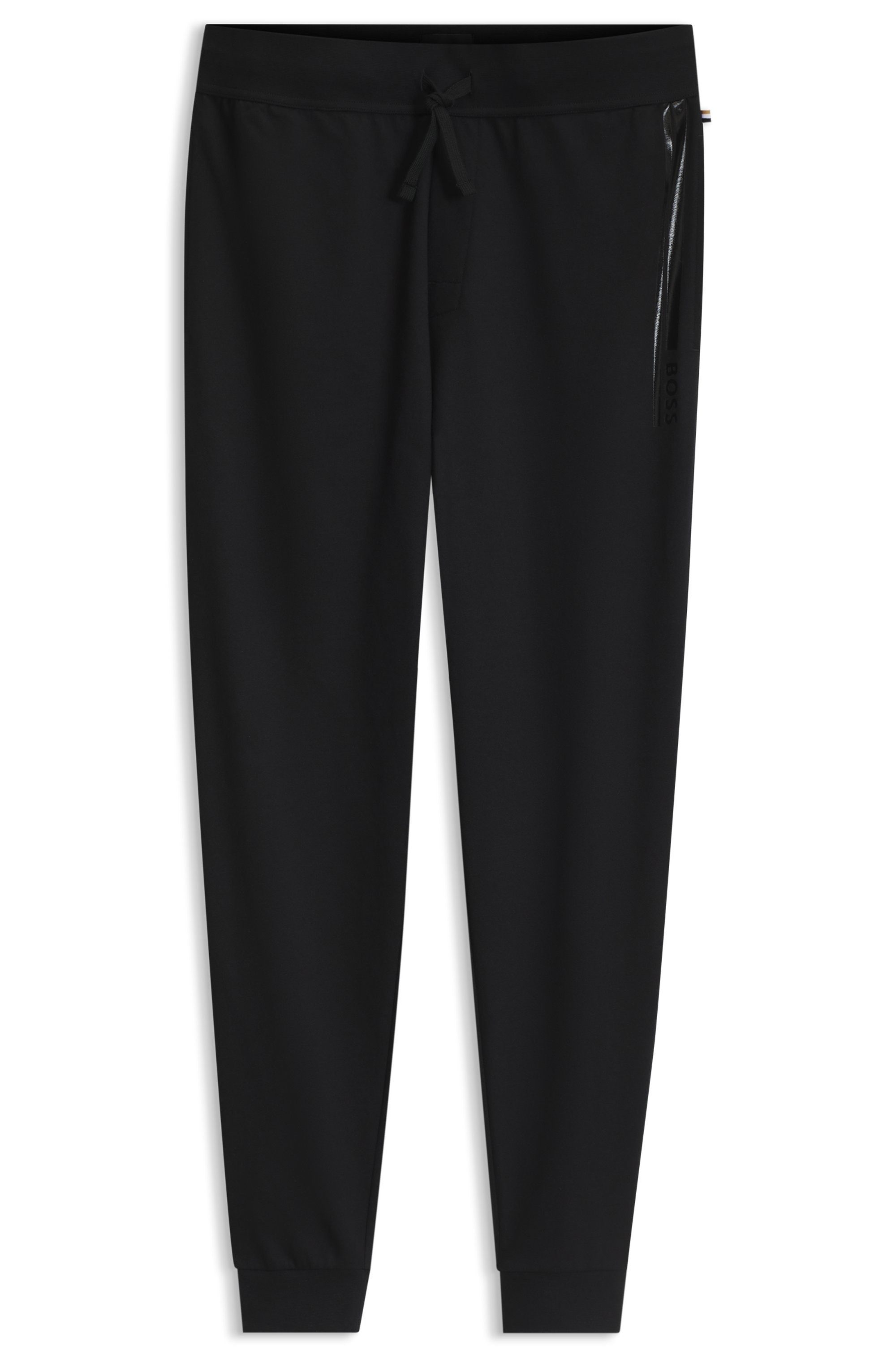 BOSS Jogginghose Authentic aus Baumwoll-Terry mit Streifen und Logo