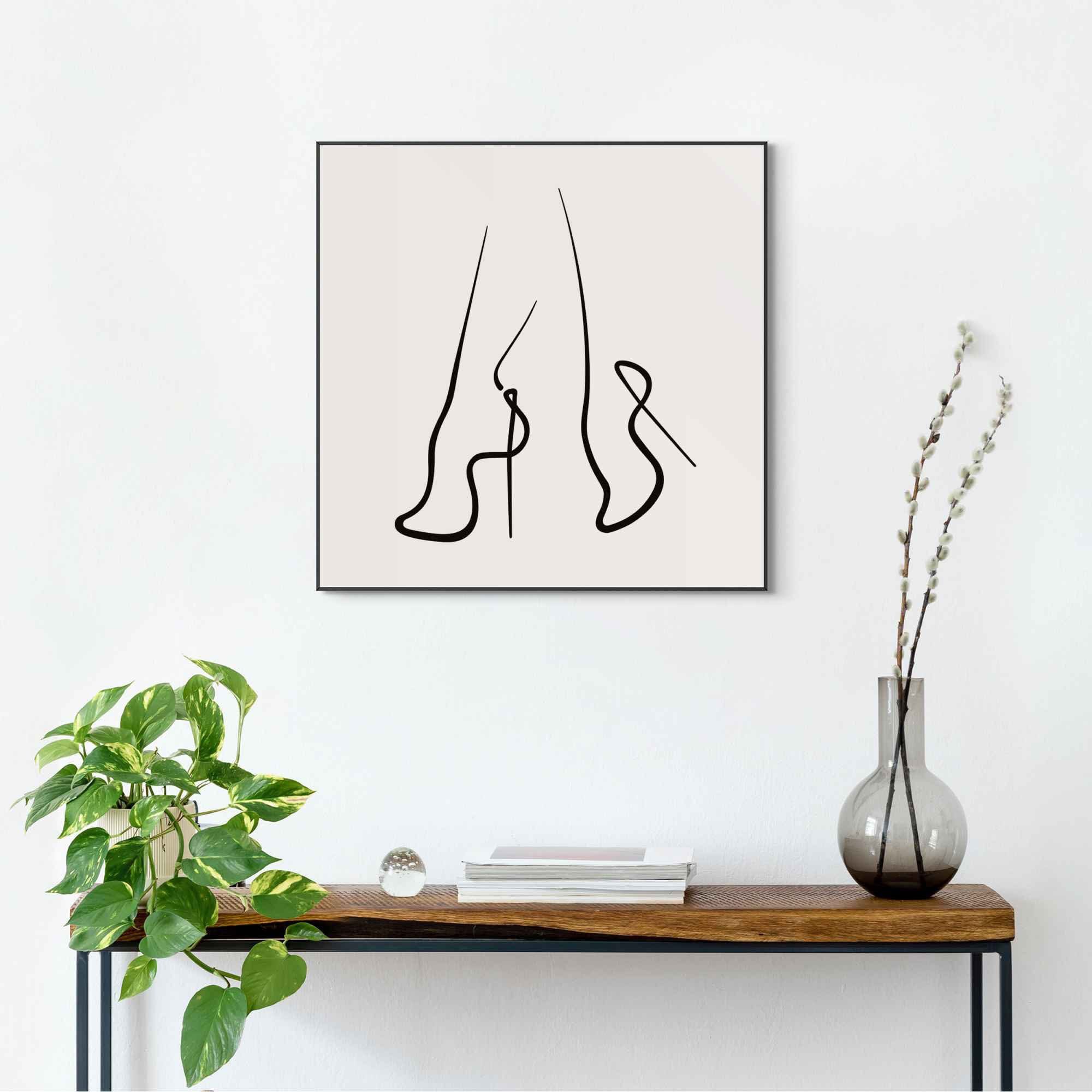 Reinders! Bild Gerahmtes Bild High Heels Abstrakt - Zeichnung - Schuhe - Pumps, Schuhe (1 St)