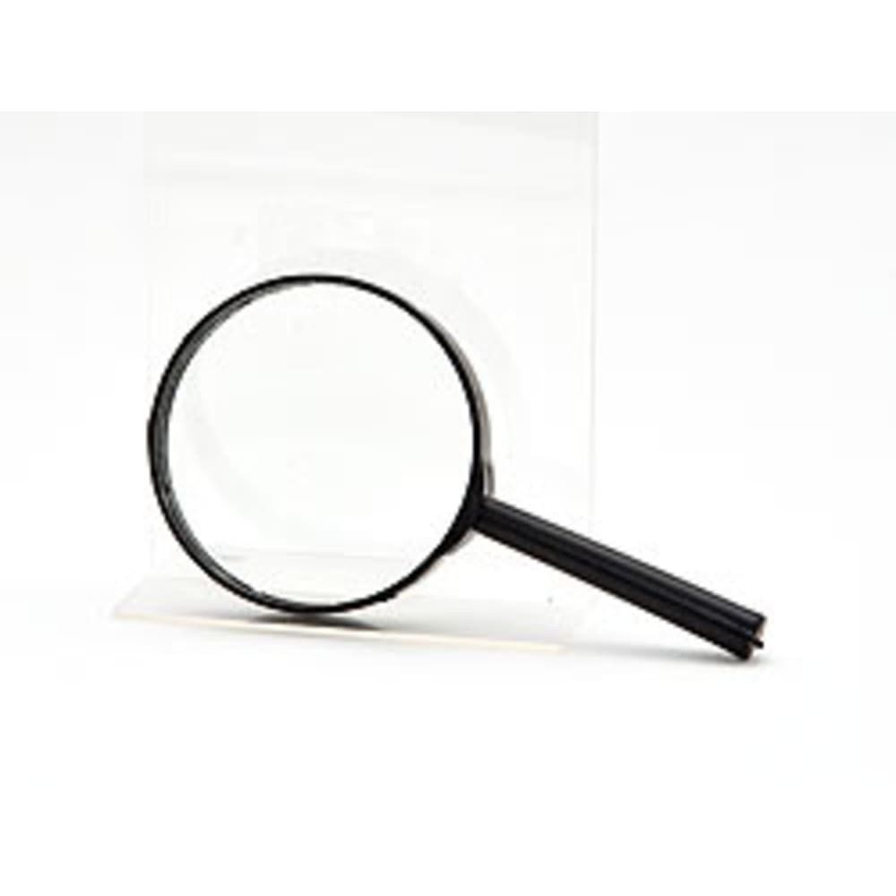 HundB Handlupe Lupe Vergrößerungsglas 150 mm Ø 80 mm, Glas, Schwarz, 1 Stück, Stück, 1-tlg., Lupe, Vergrößerungsglas Handlupe Leselupe Vergrößerungslinse Optiklinse