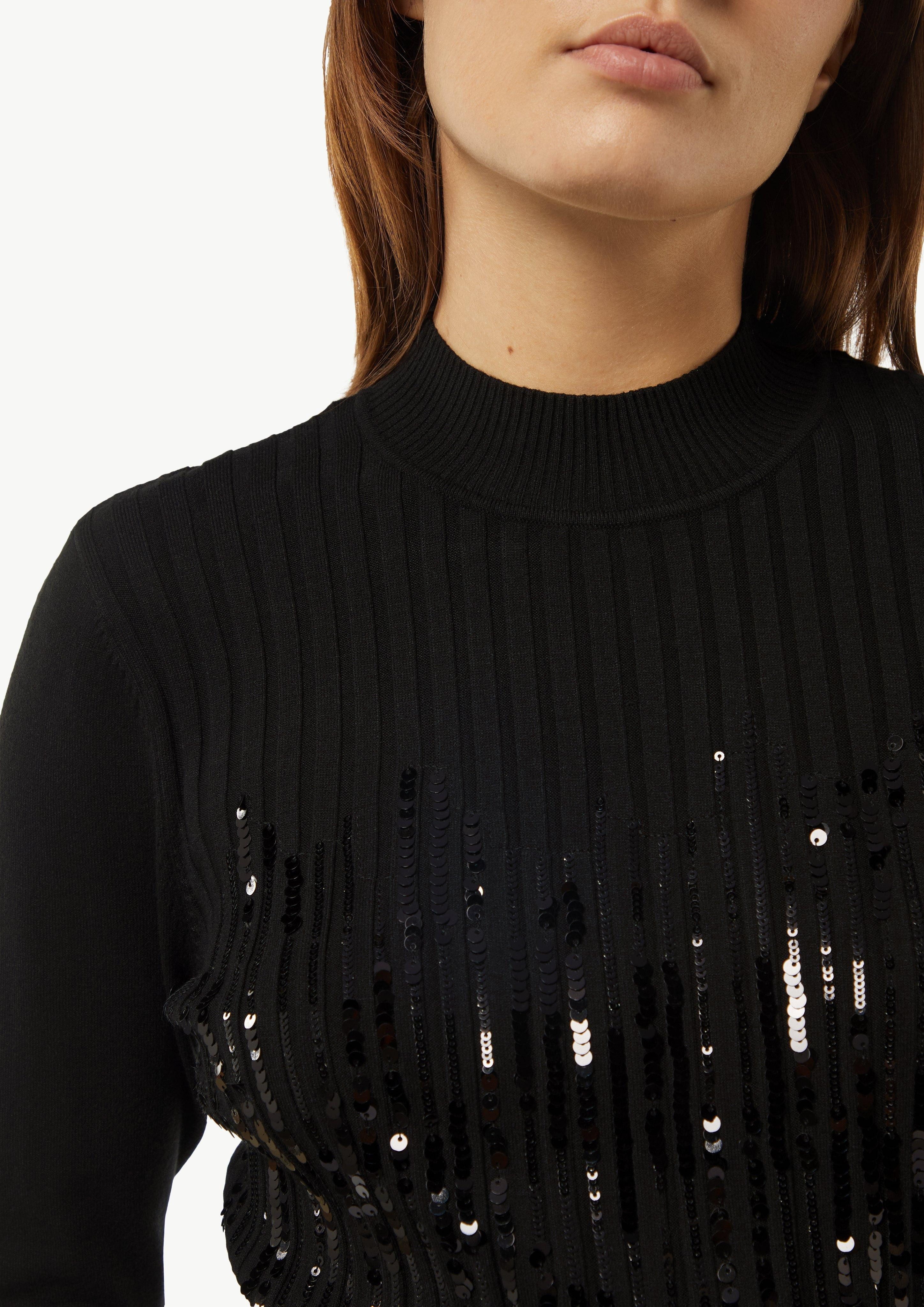 comma casual identity Langarmshirt Slim-Fit-Strickpullover mit günstig online kaufen