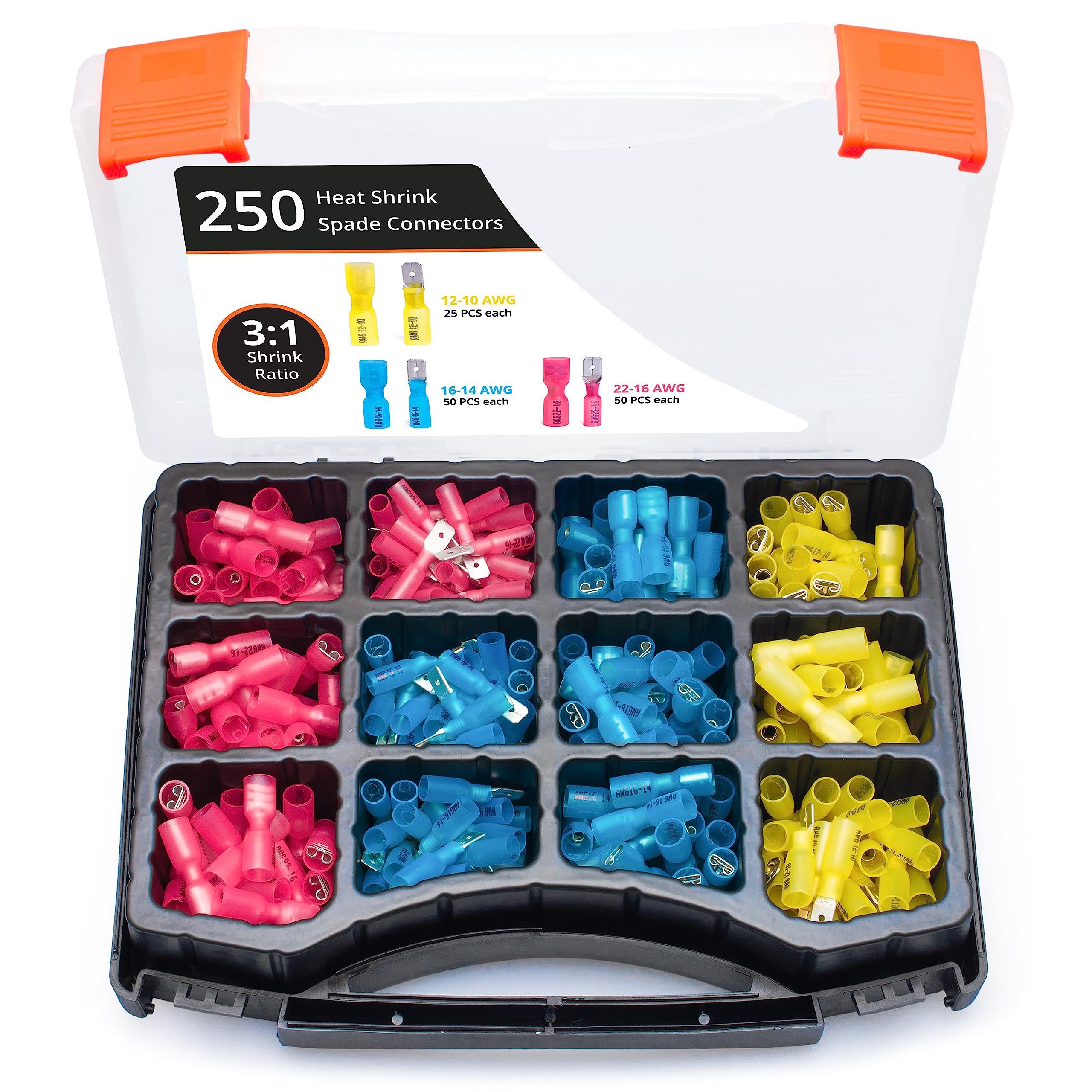 Wirefy Кабельный разъем-Меню Wirefy Schrumpfverbinder Flachstecker Isoliert mit Flachsteckhülsen im, 1-tlg.