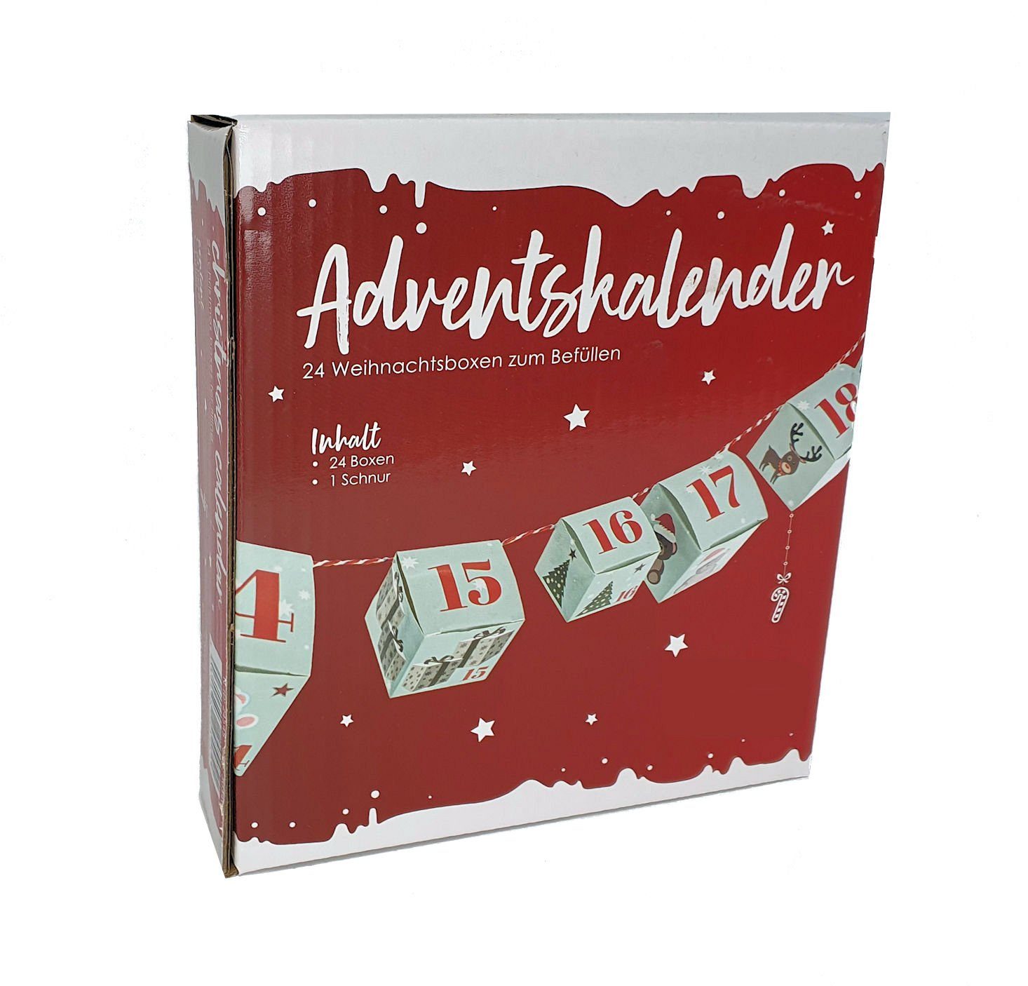 Spetebo befüllbarer Adventskalender 24 Weihnachtsboxen zum Adventskalender, zum befüllen - Befüllen
