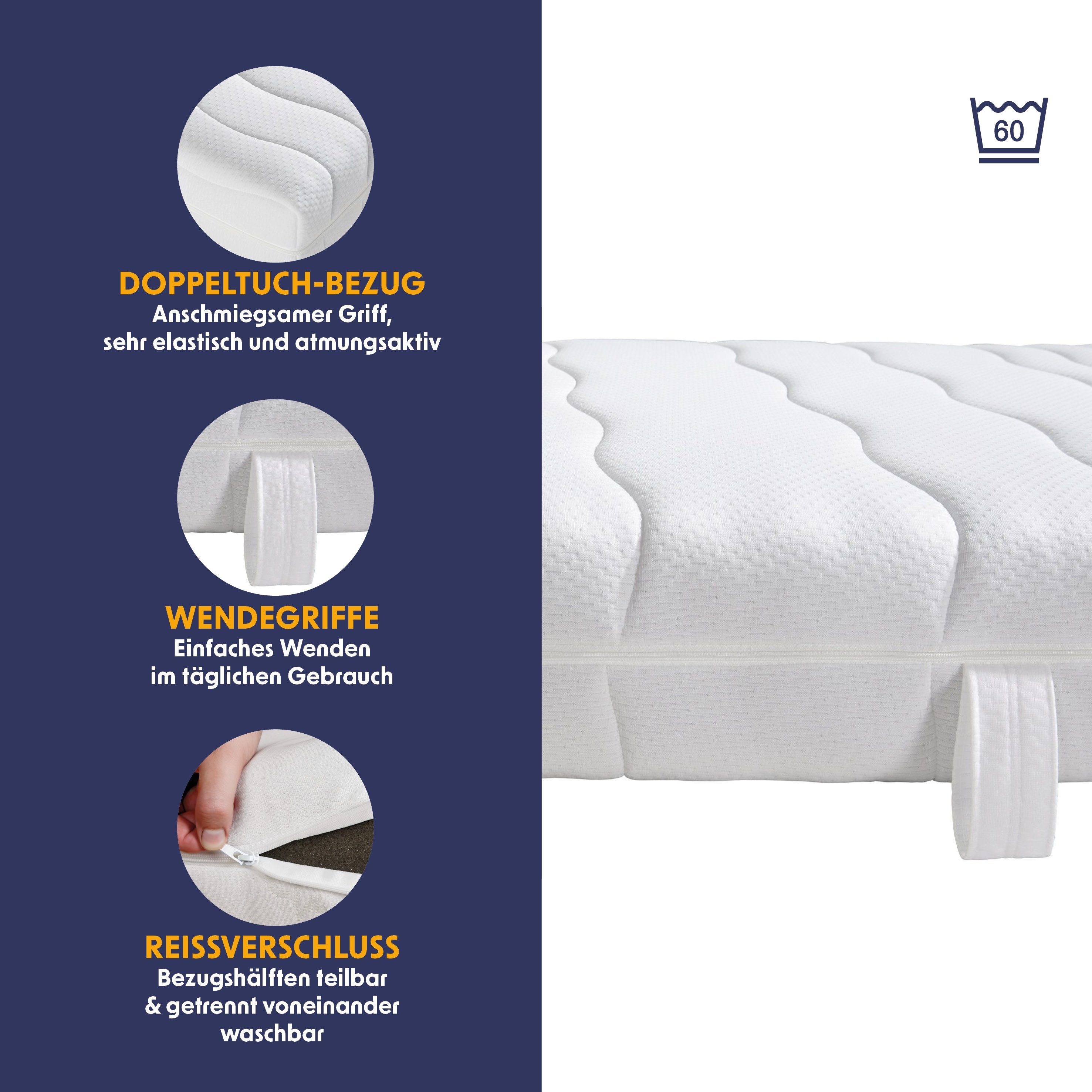 Komfortschaummatratze Dream Flex idealer Liegekomfort, 60° cm Liegezonen, C Beco, geeignet, Versand 0€ 18 wie hoch, waschbar, bis Allergiker 7 Luxus-Hotel, im