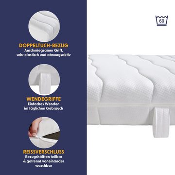 Komfortschaummatratze Dream Flex idealer Liegekomfort, wie im Luxus-Hotel, 7 Liegezonen, Beco, 18 cm hoch, Всіrgiker geeignet, bis 60° C waschbar, Versand 0