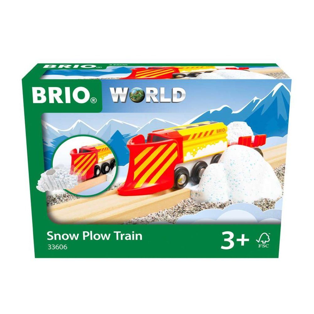 BRIO® Spielzeugeisenbahn-Lokomotive Brio World Eisenbahn Fahrzeug Schneeräumzug 5 Teile 33606
