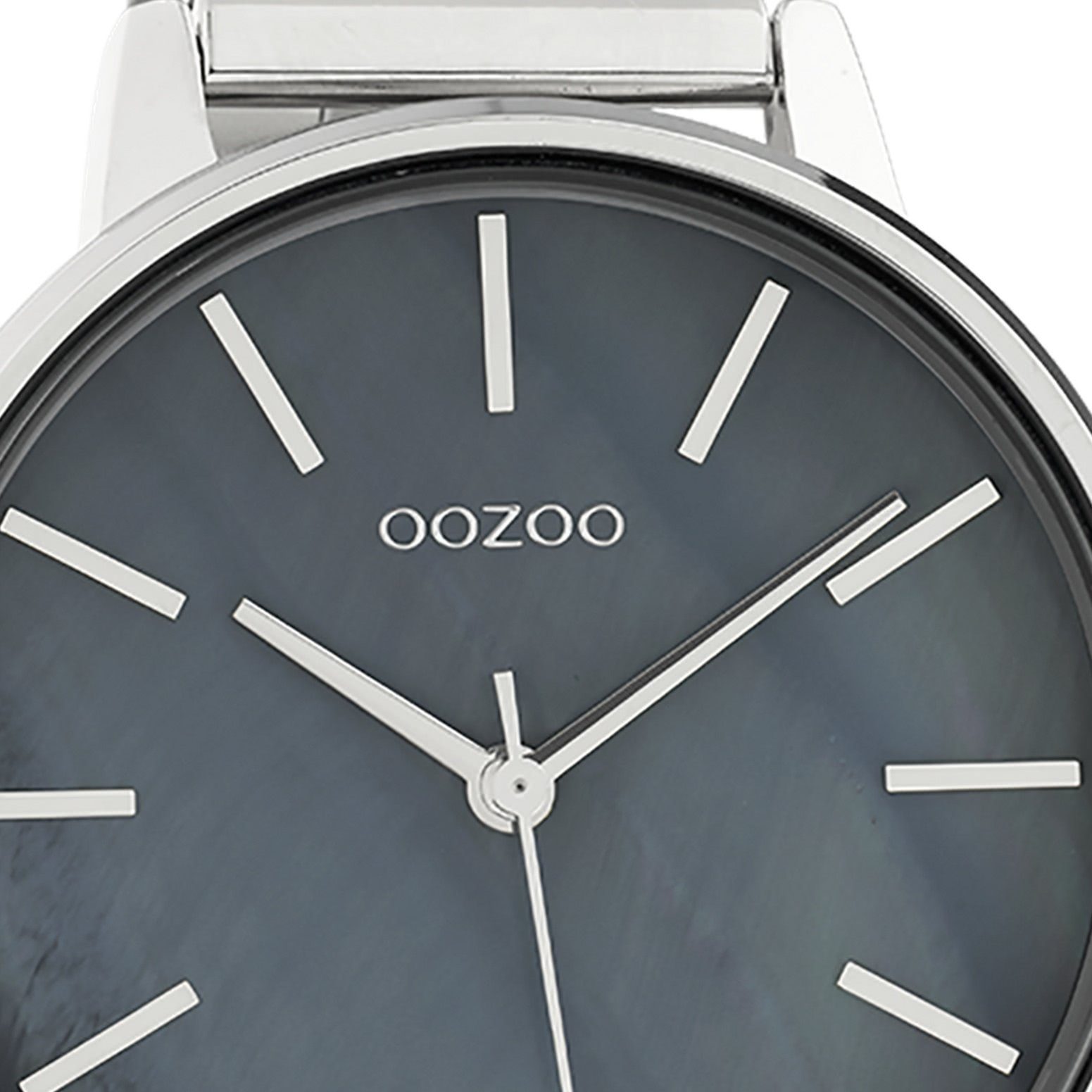 OOZOO Quarzuhr Fashion-Style (ca. 40mm) Analog, Edelstahlarmband, Damen groß Damenuhr Oozoo Armbanduhr Timepieces rund
